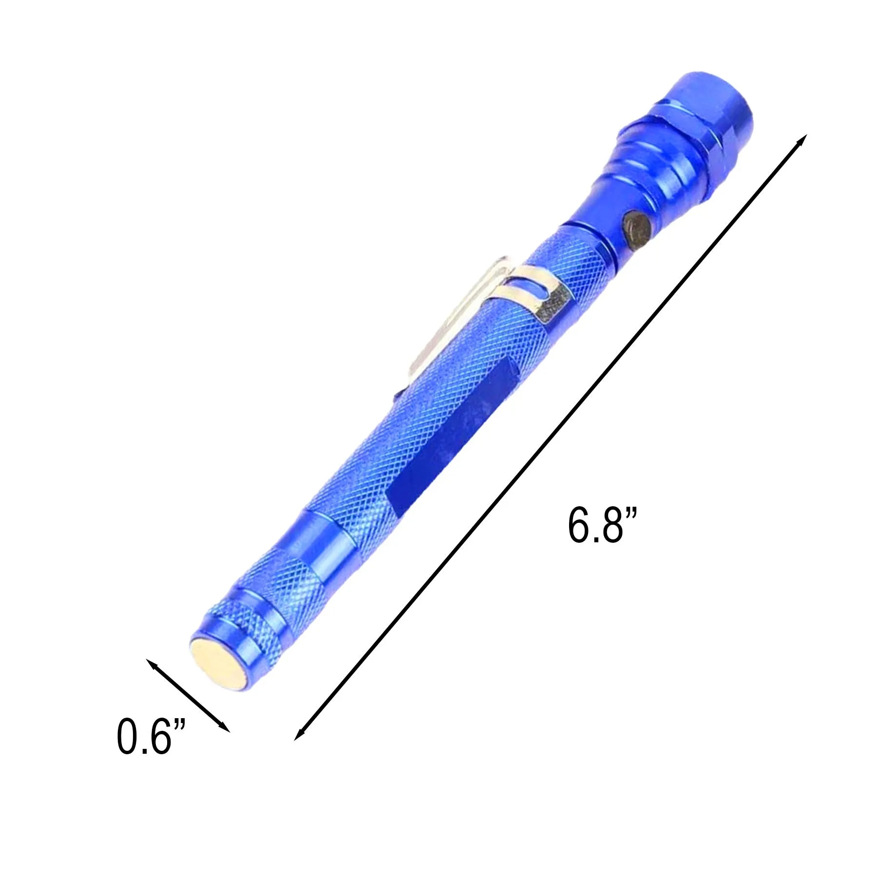 Telescopic Magnetic LED Flashlight With Pocket Clip - Image 2