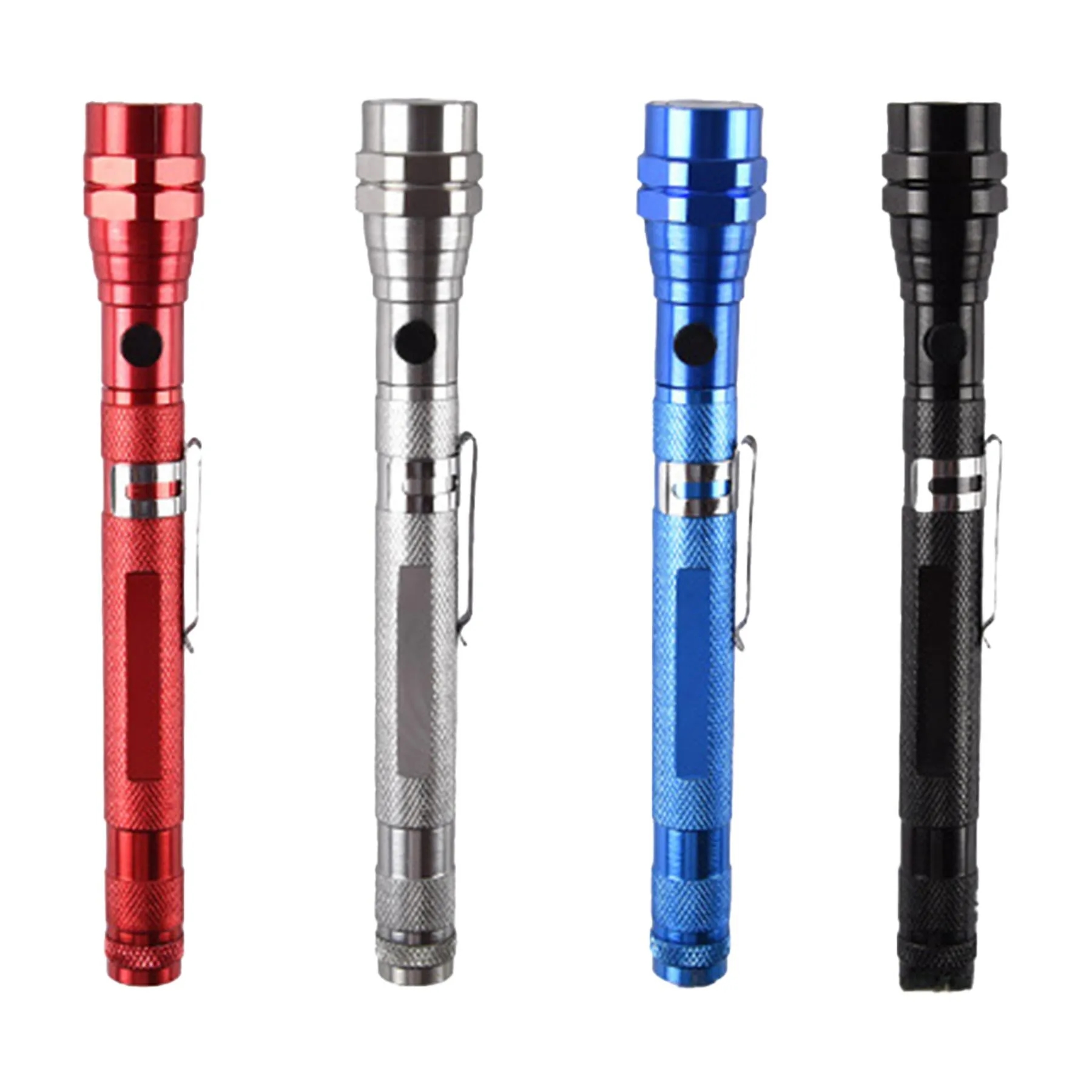 Telescopic Magnetic LED Flashlight With Pocket Clip - Image 3
