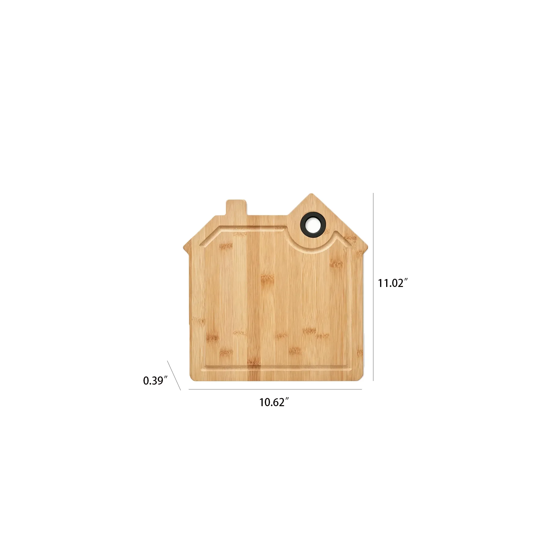 House Shaped Bamboo Cutting Board With Juice Groove - Image 2