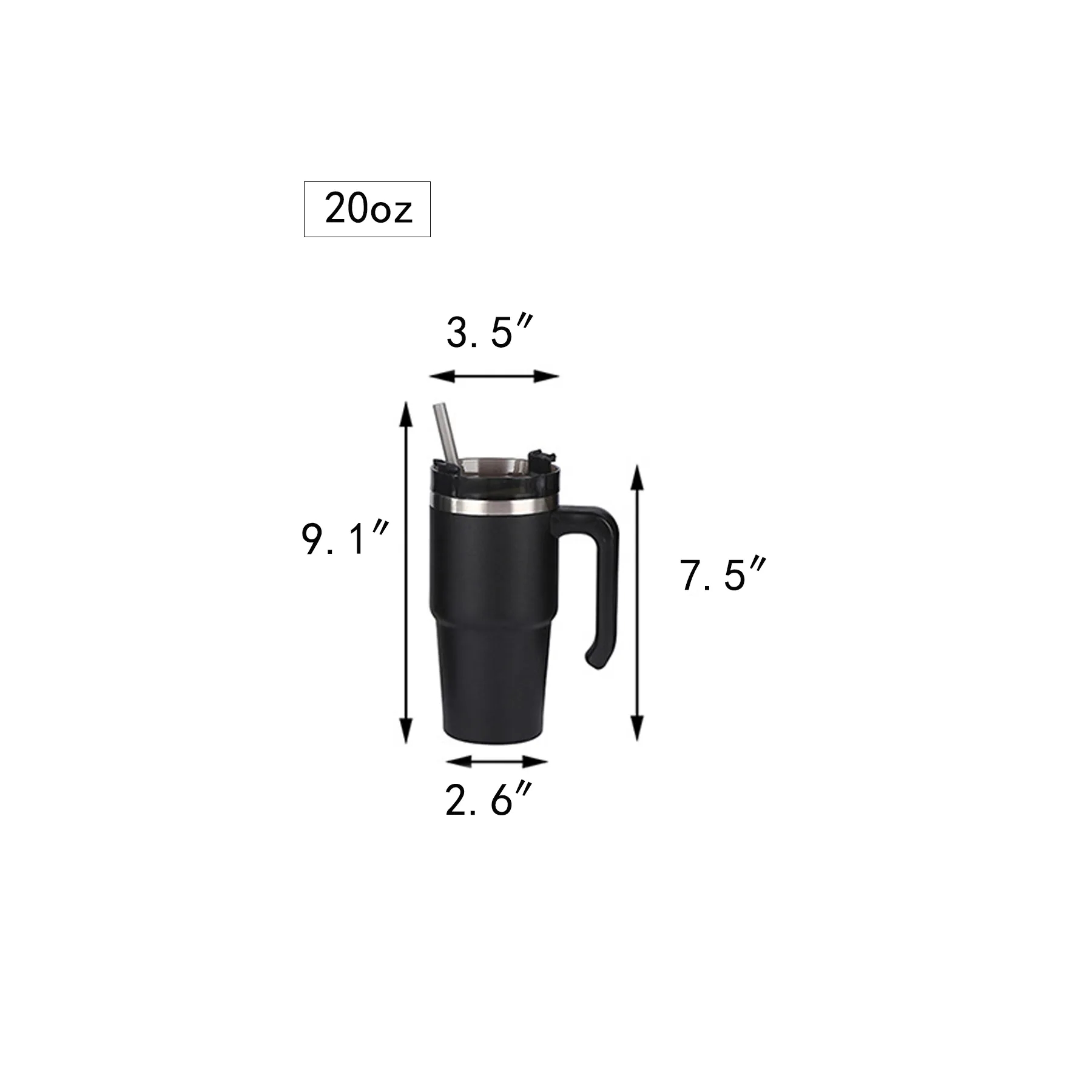 Double Wall 20 Oz Insulated Travel Tumbler With Straw - Image 2