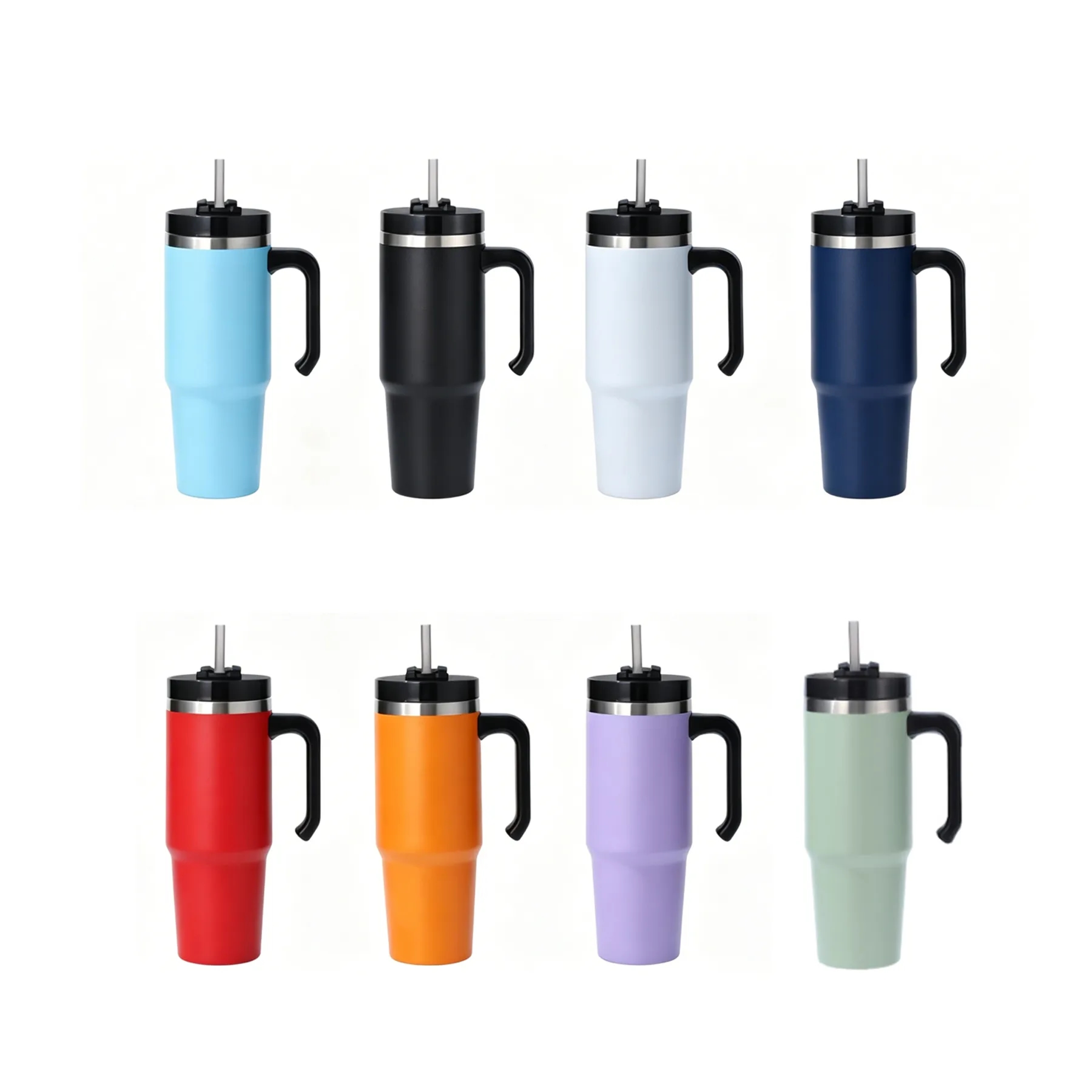 Double Wall 20 Oz Insulated Travel Tumbler With Straw - Image 3