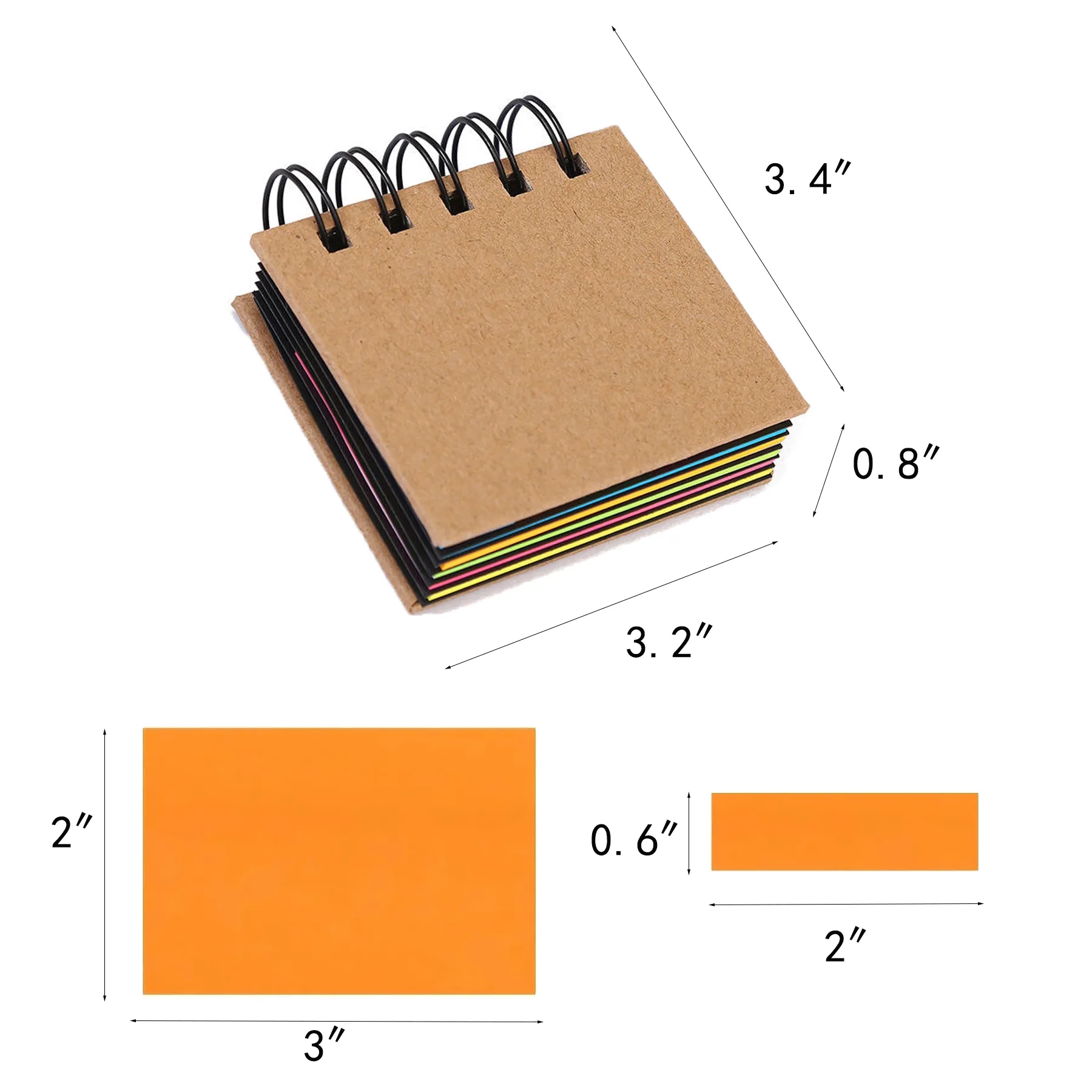Compact Spiral Pocket Sticky Notes With Pen And Tabs - Image 2