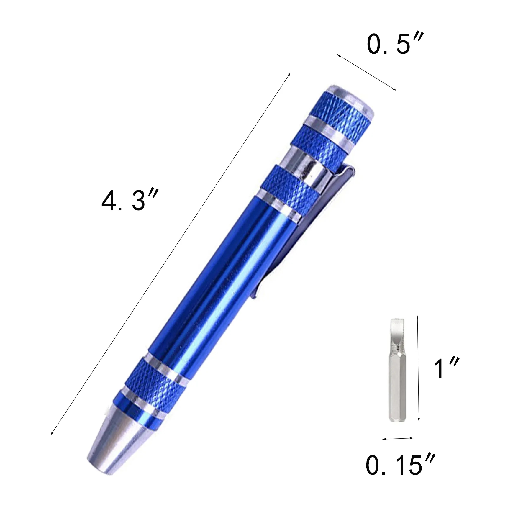 Compact 8 In 1 Aluminum Precision Screwdriver Pen - Image 2
