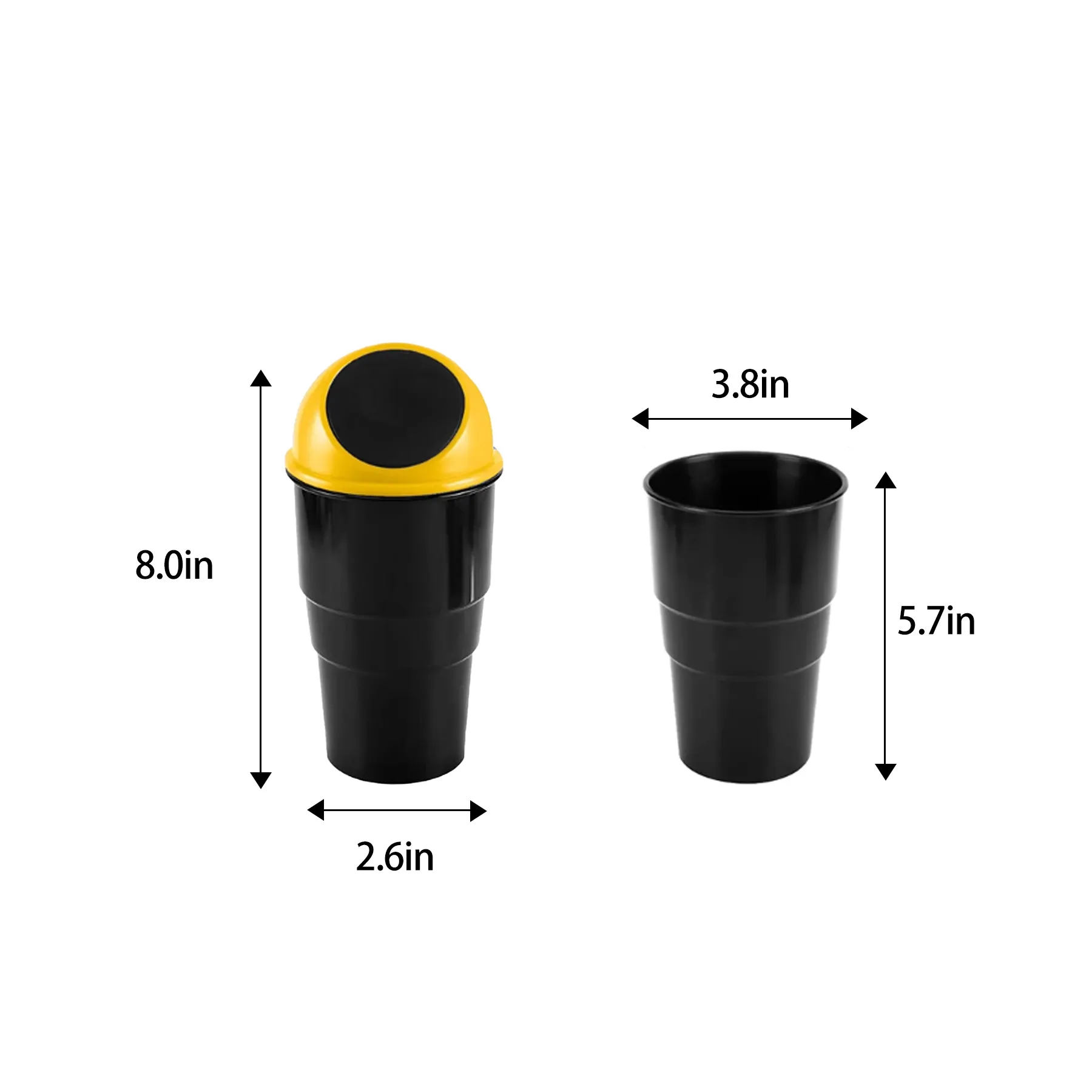 Portable Mini Car Trash Can For Cup Holder Storage - Image 2