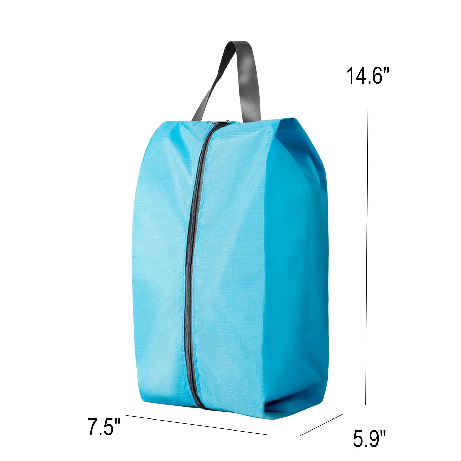 Waterproof Nylon Travel Shoe Organizer Bag With Zipper - Image 2