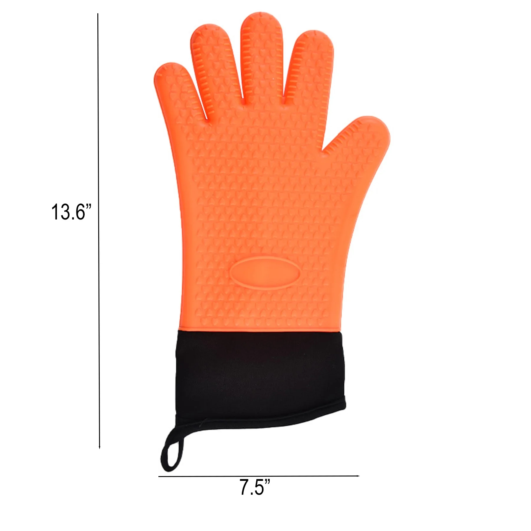 Heat Resistant Silicone BBQ Gloves With Cotton Lining - Image 2