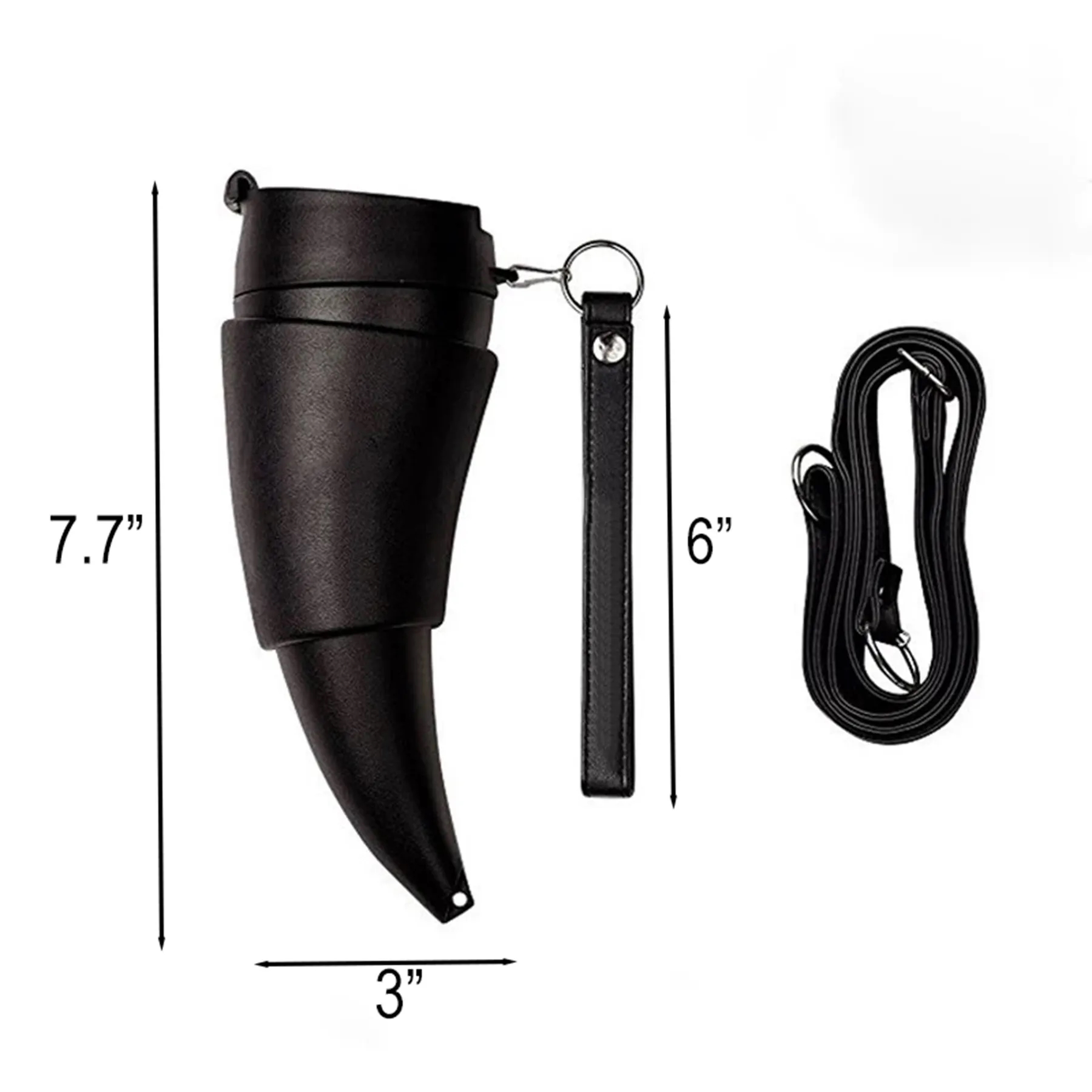 Horn Shaped Stainless Steel Insulated Coffee Travel Mug - Image 2