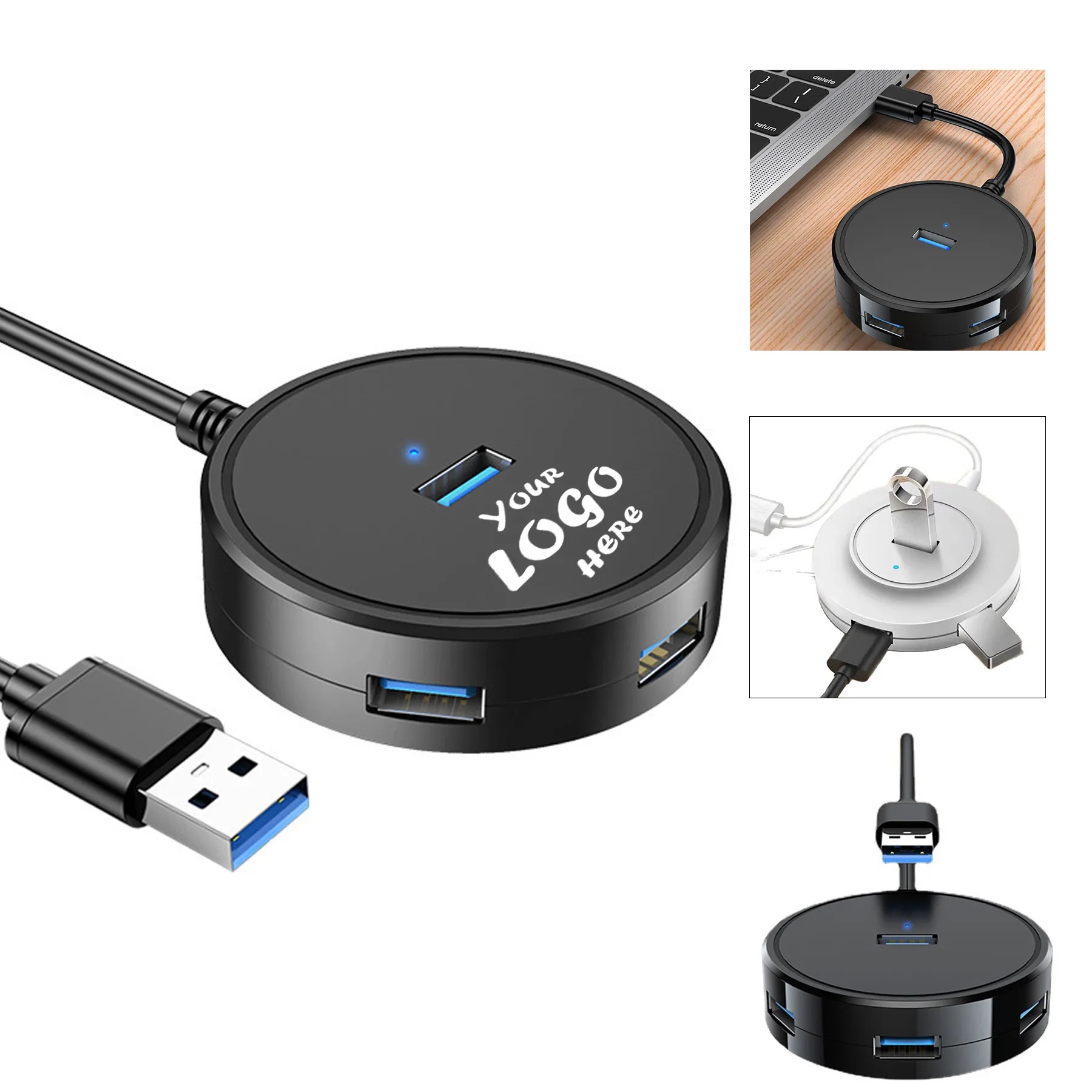 USB Multi Port Extension Hub Adapter For Work Desks