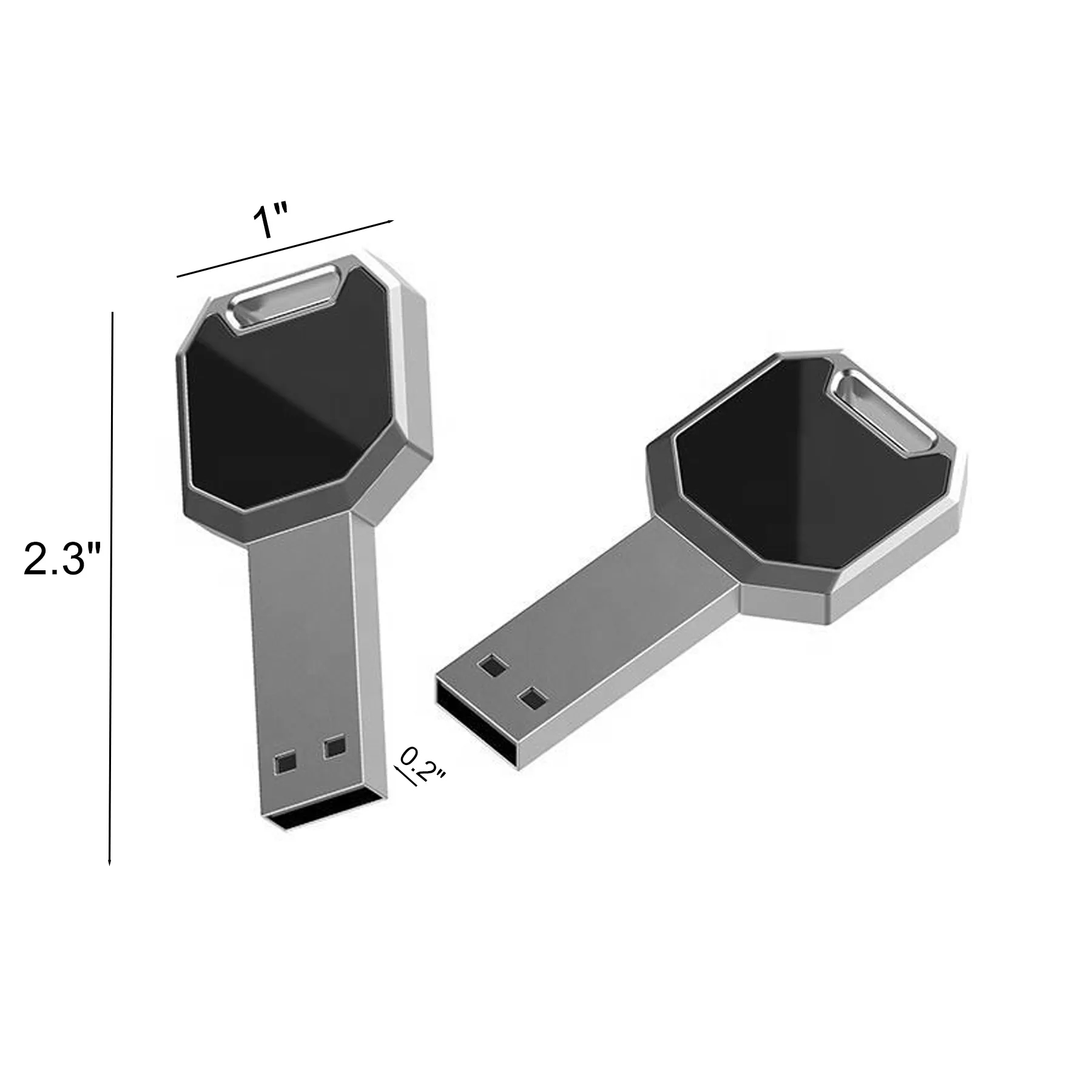 Light-Up Zinc Alloy USB Keychain Drive With 8GB Memory - Image 2