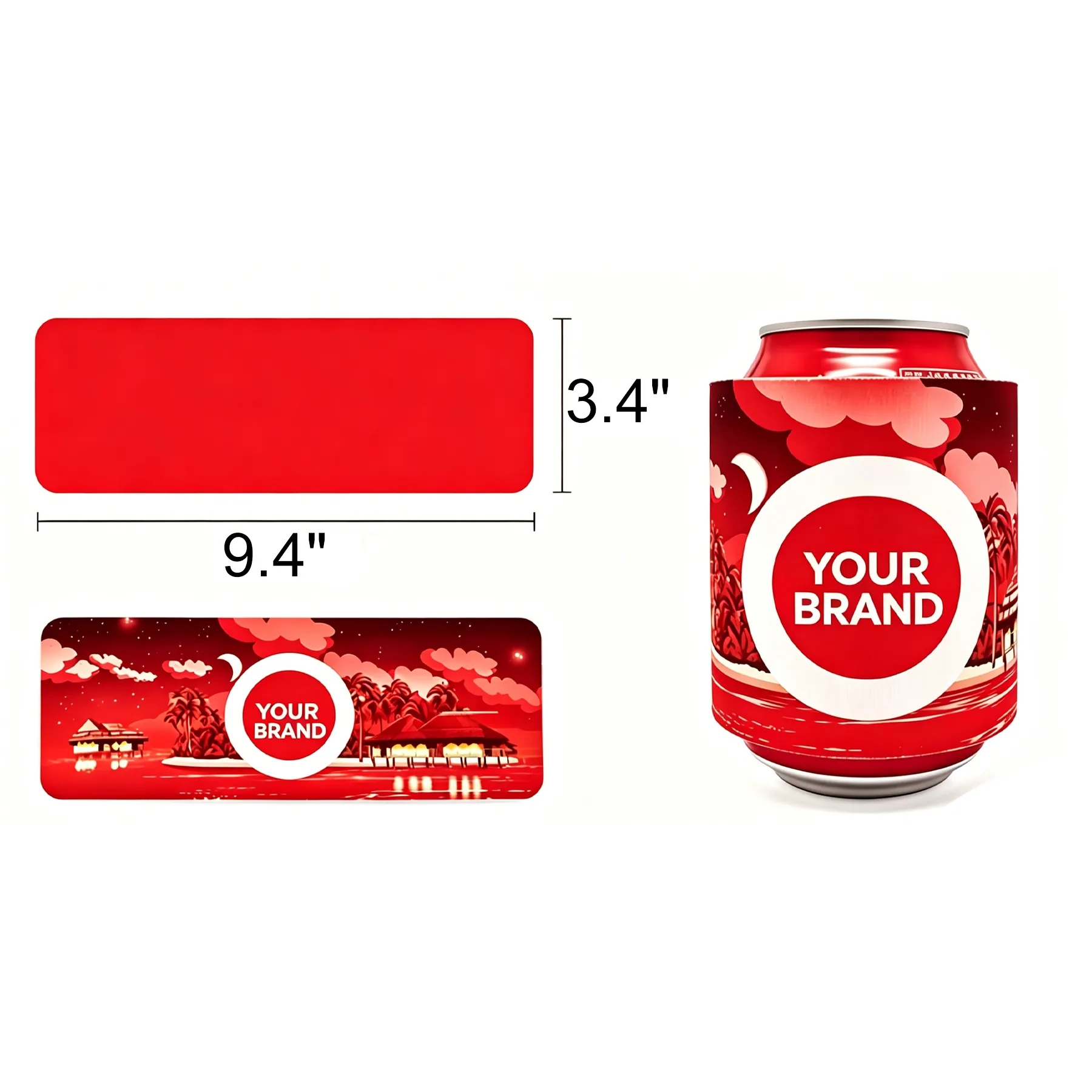 Slap Wrap Neoprene Cooler Sleeve for 12 oz Standard Beverage - Image 2