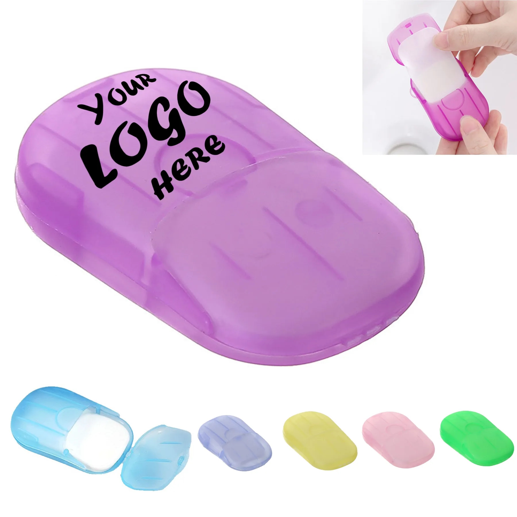 Travel Soap Paper Sheets In Mini Case For Clean Hands