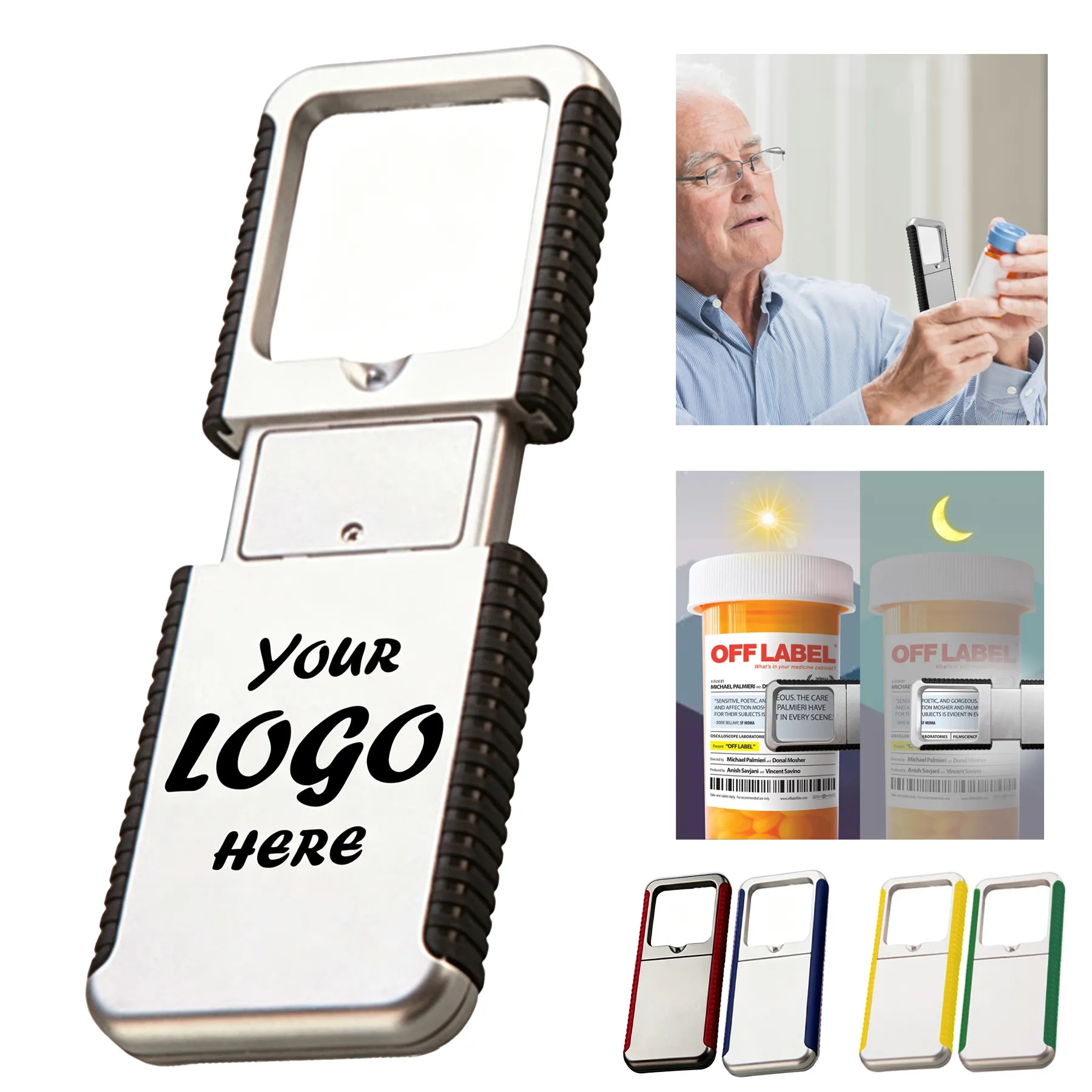 Slide Out 10X Magnifier With LED Light For Reading