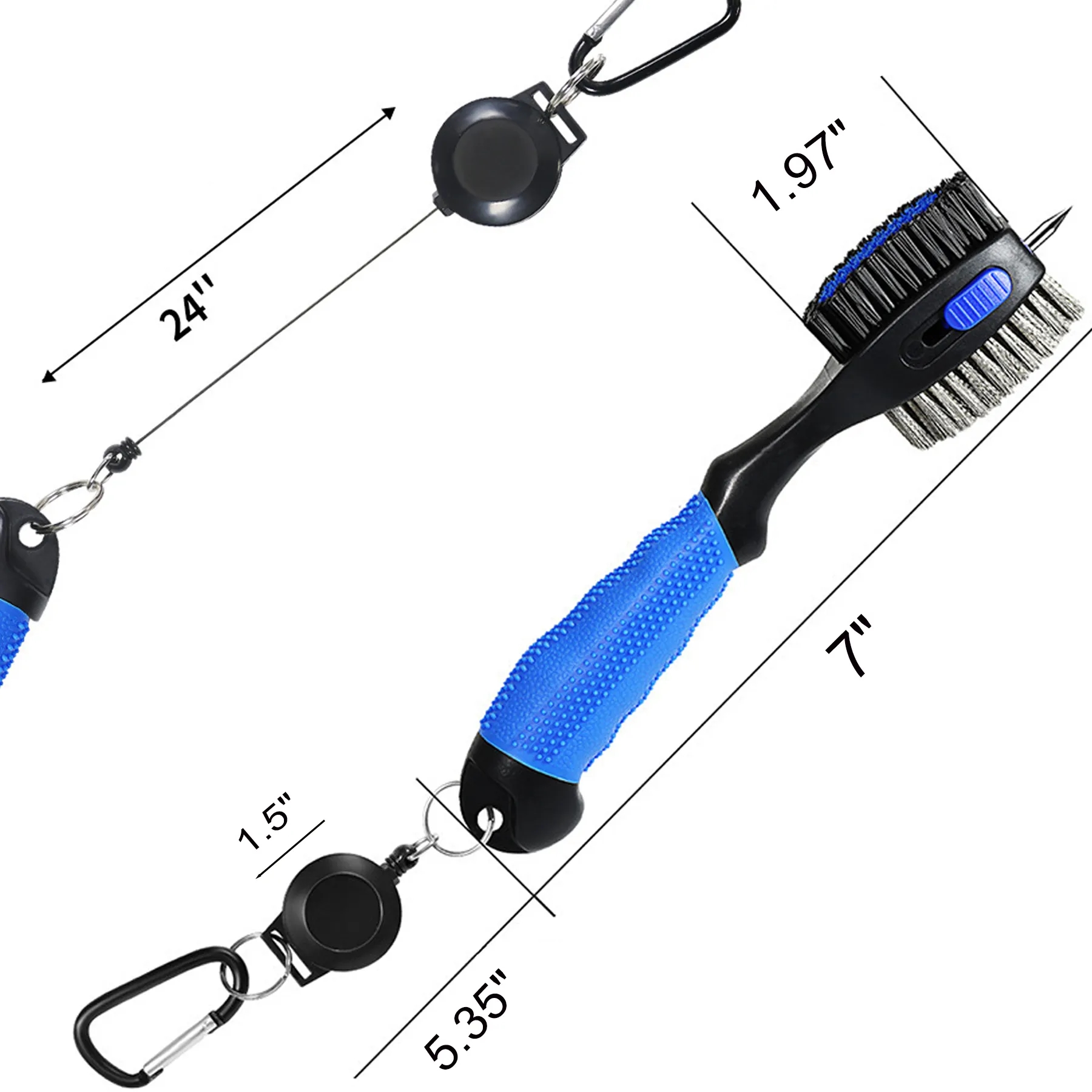 Dual Head Golf Club Cleaning Brush With Groove Tools - Image 2