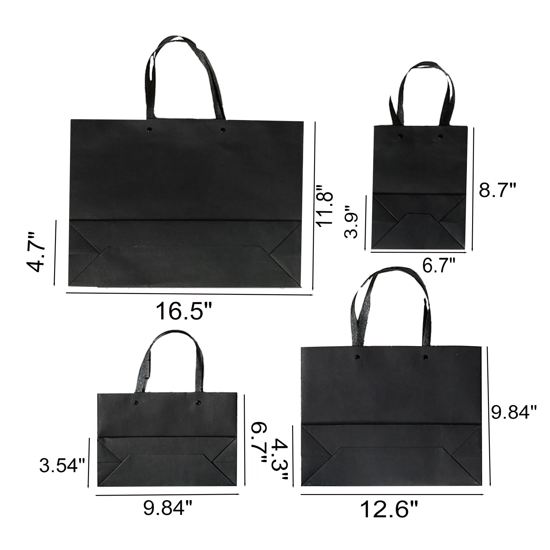Large Kraft Paper Gift Bag With Ribbon Style Handles - Image 2