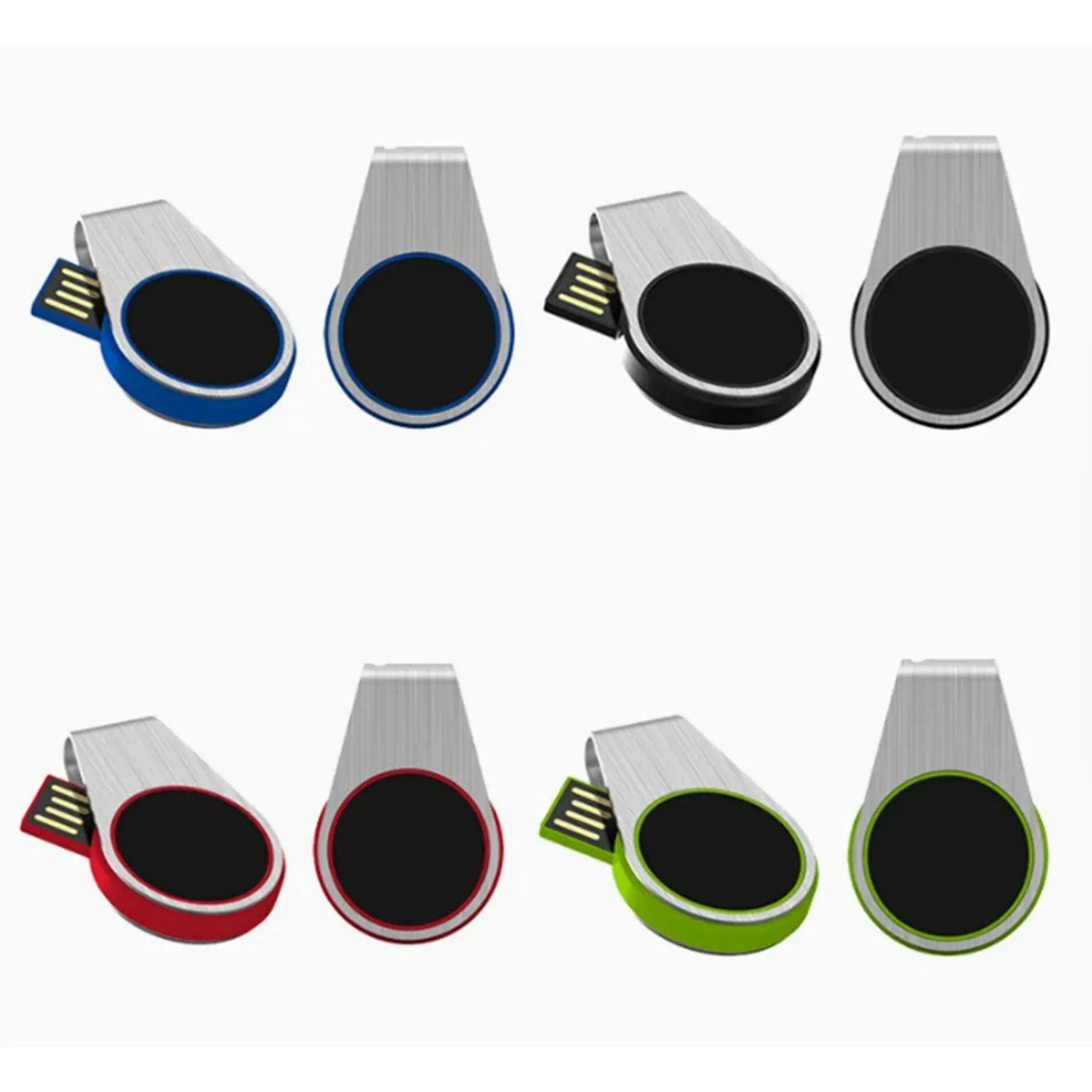 Light-Up Round Metal USB Flash Drive For Logo Display - Image 3