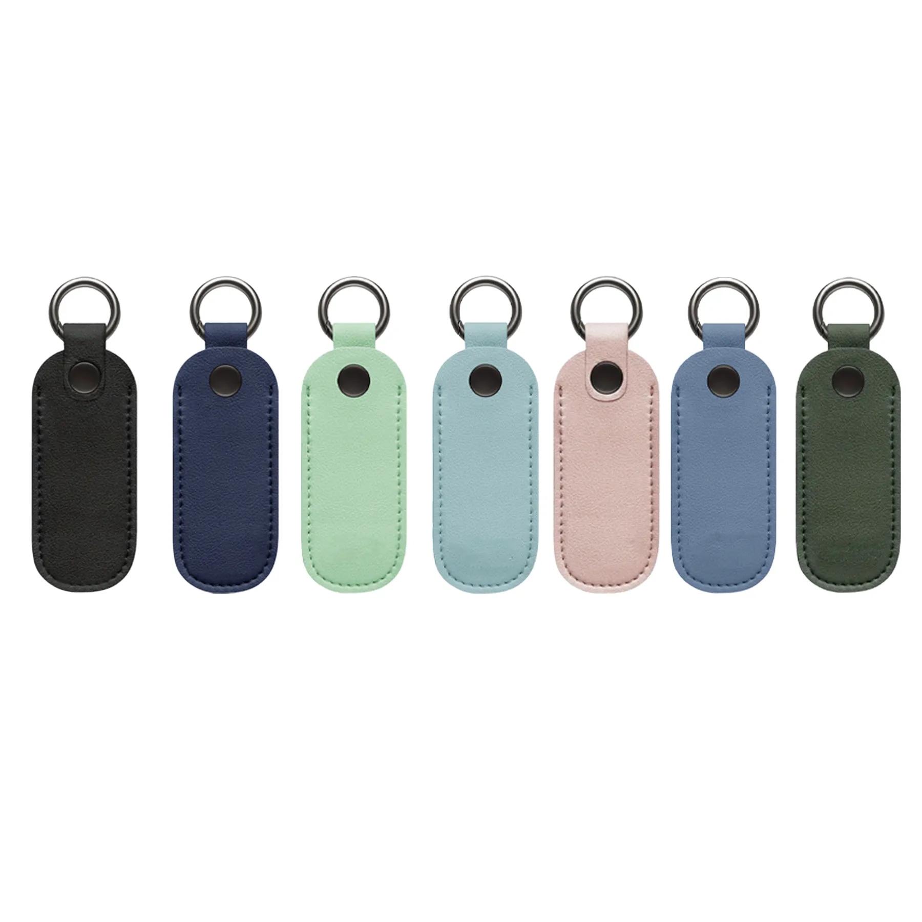 PU Leather USB Storage Pouch With Key Ring Holder Case - Image 3