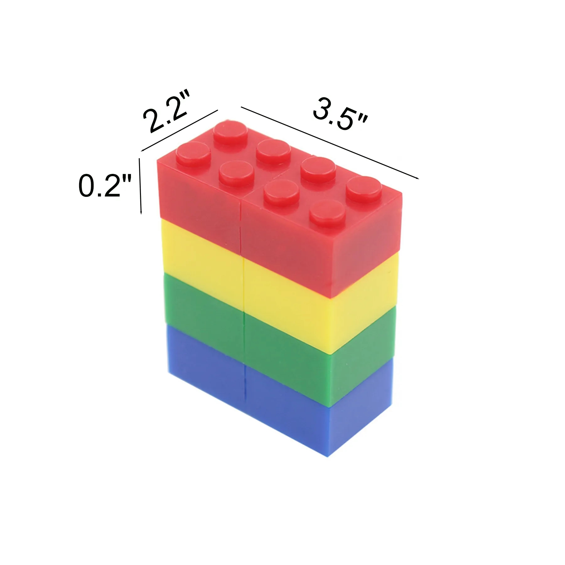 Soft PVC Building Block USB Flash Drive With Key Loop - Image 2