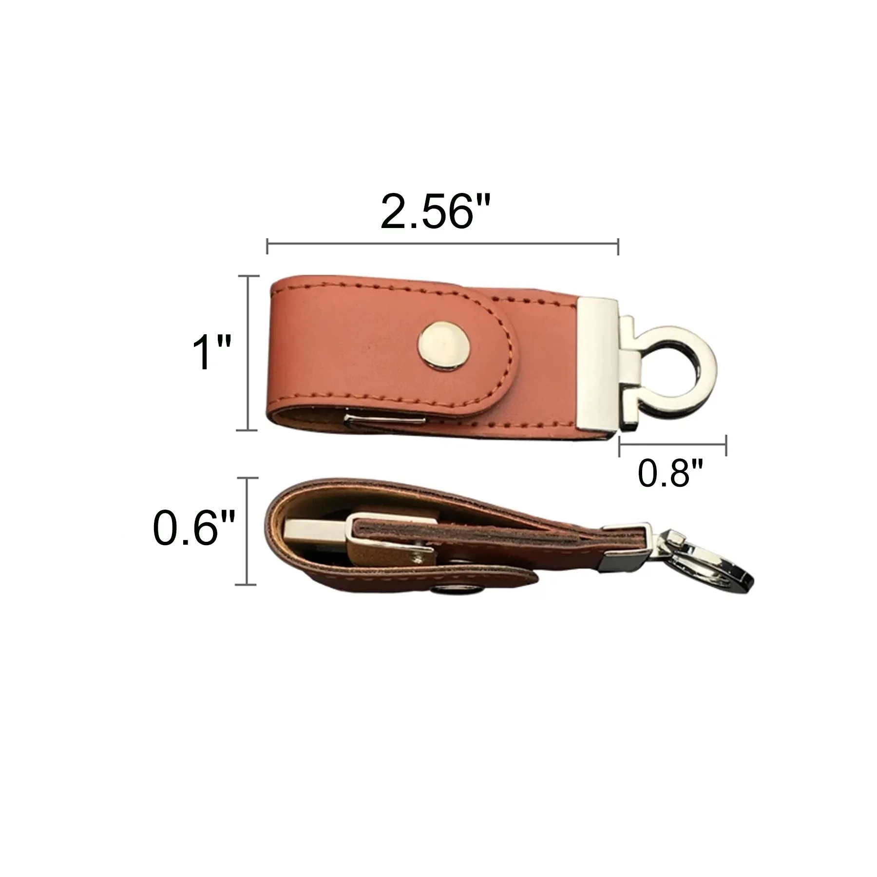 Leather USB Flash Drive With 16GB Portable Storage - Image 2