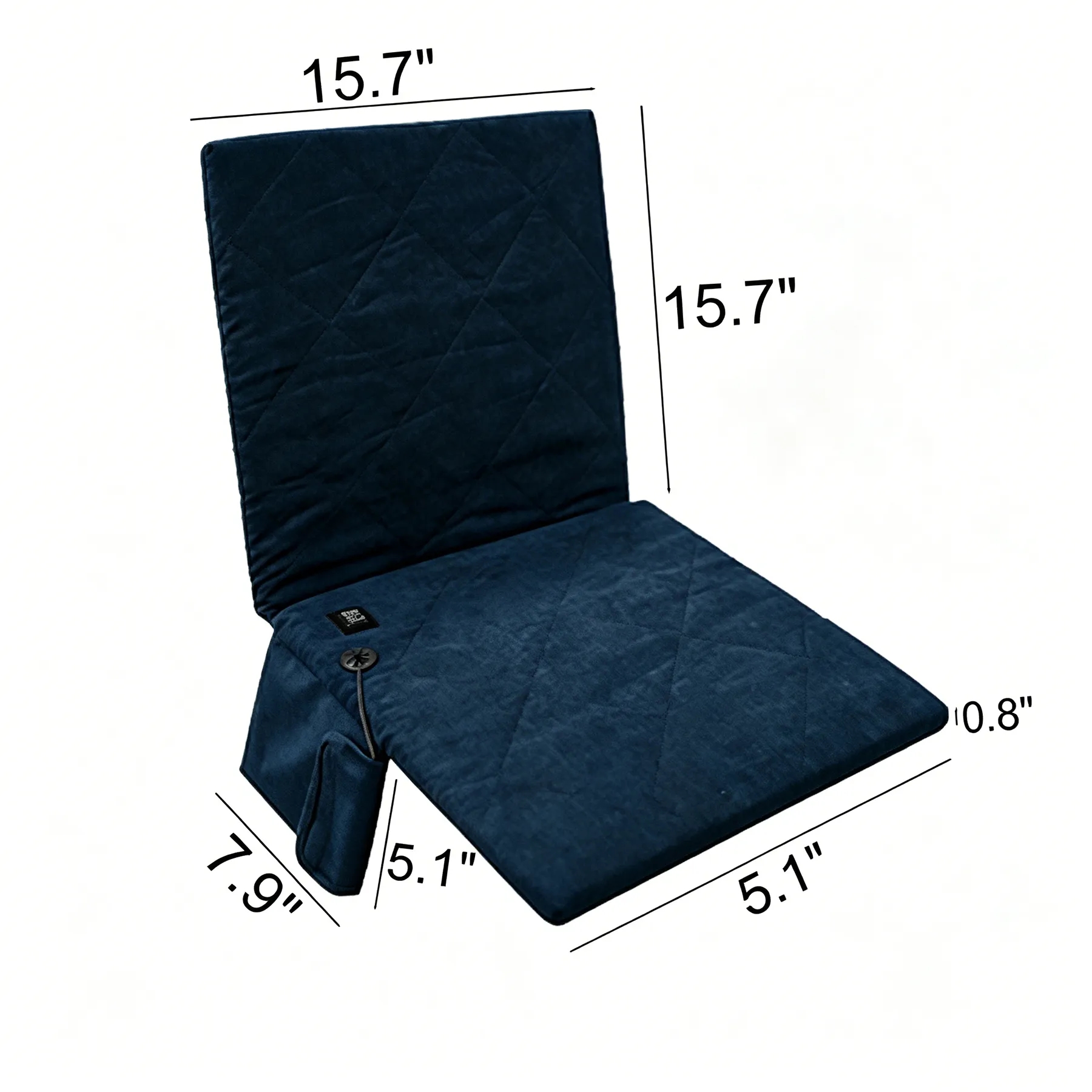 USB Heated Suede Stadium Seat Cushion With Back Support - Image 2