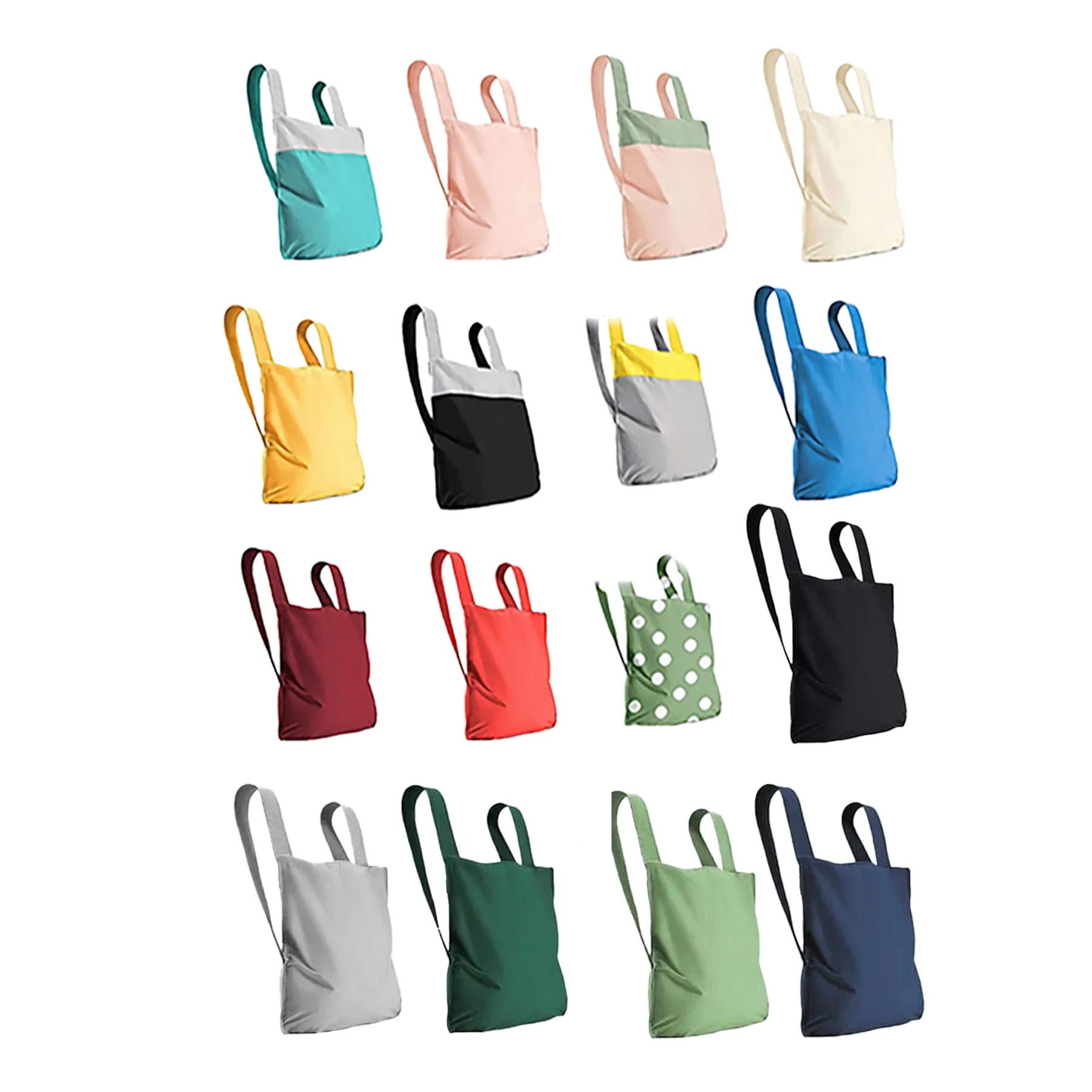 Convertible Cotton Backpack Tote Bag With Folding Pouch - Image 3