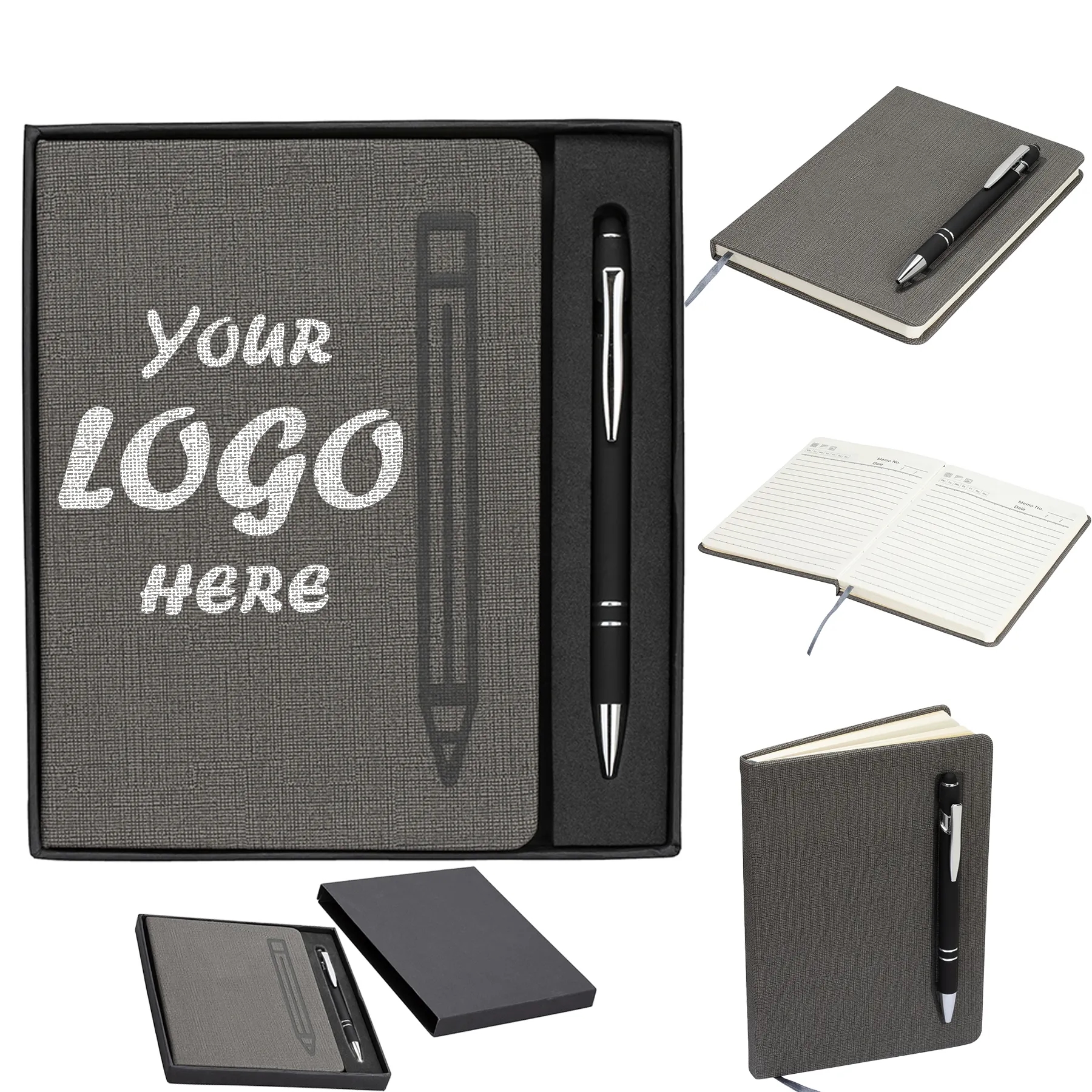 Magnetic Journal Gift Set With Soft-Touch Stylus Pen