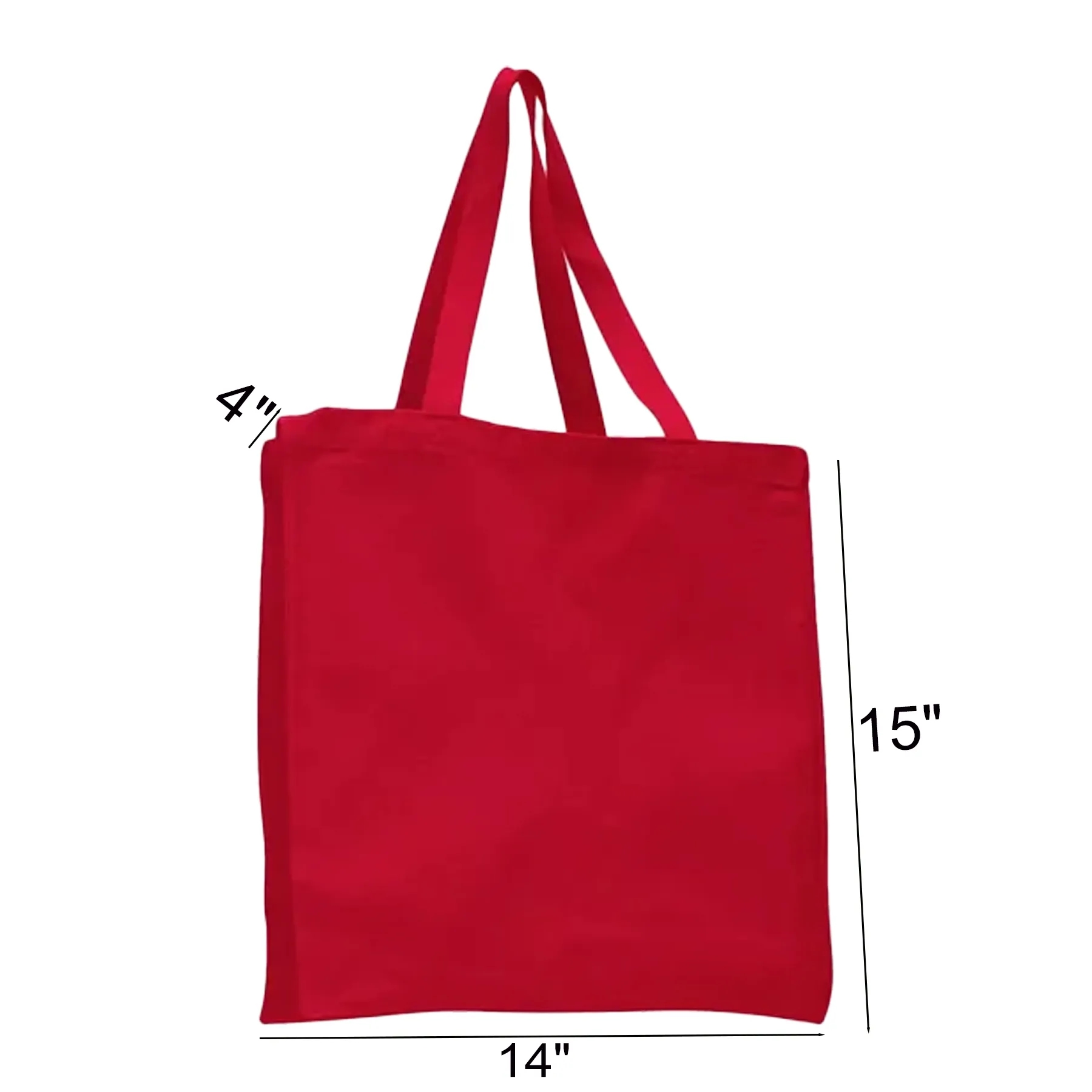 12 Oz Cotton Canvas Tote Bag With Full Side Gusset - Image 2