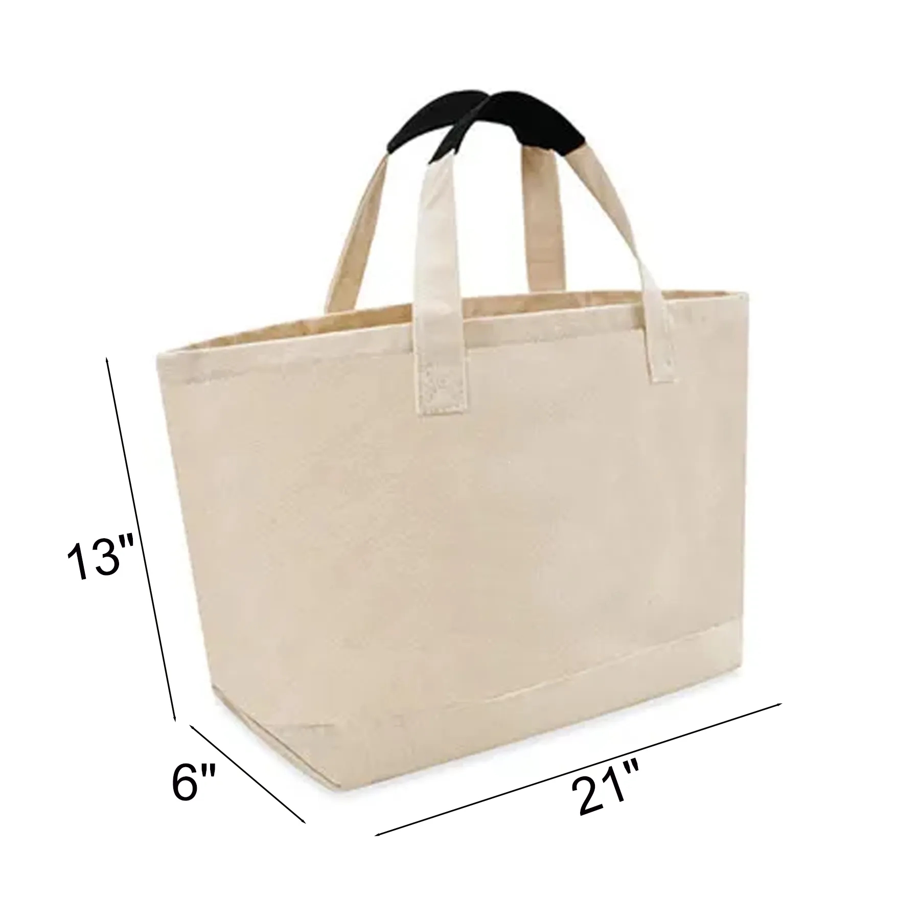 Heavy Cotton Canvas Tote Bag With Inside Snap Pocket - Image 2