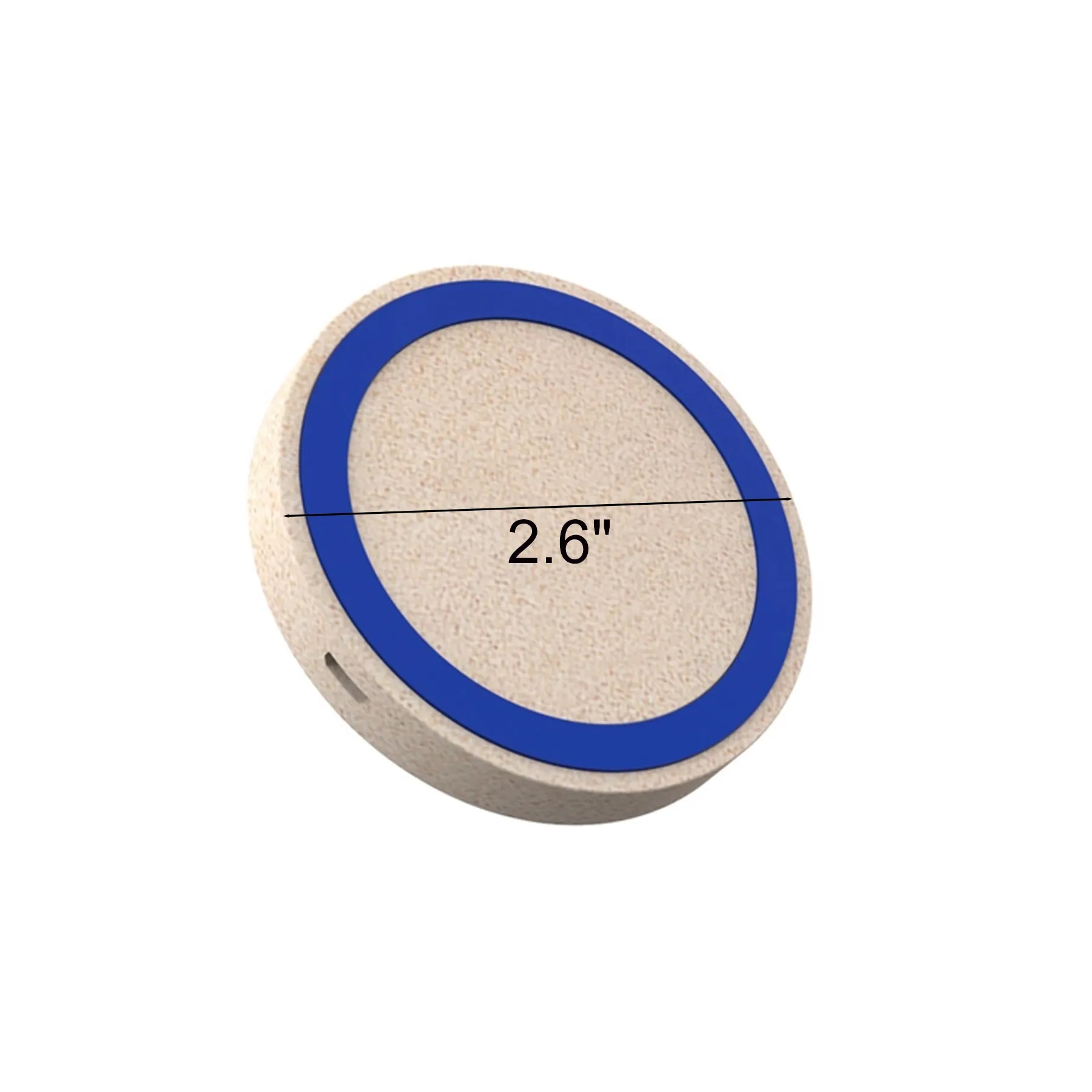 10W Wheat Straw Wireless Charger Pad With USB Cable - Image 2