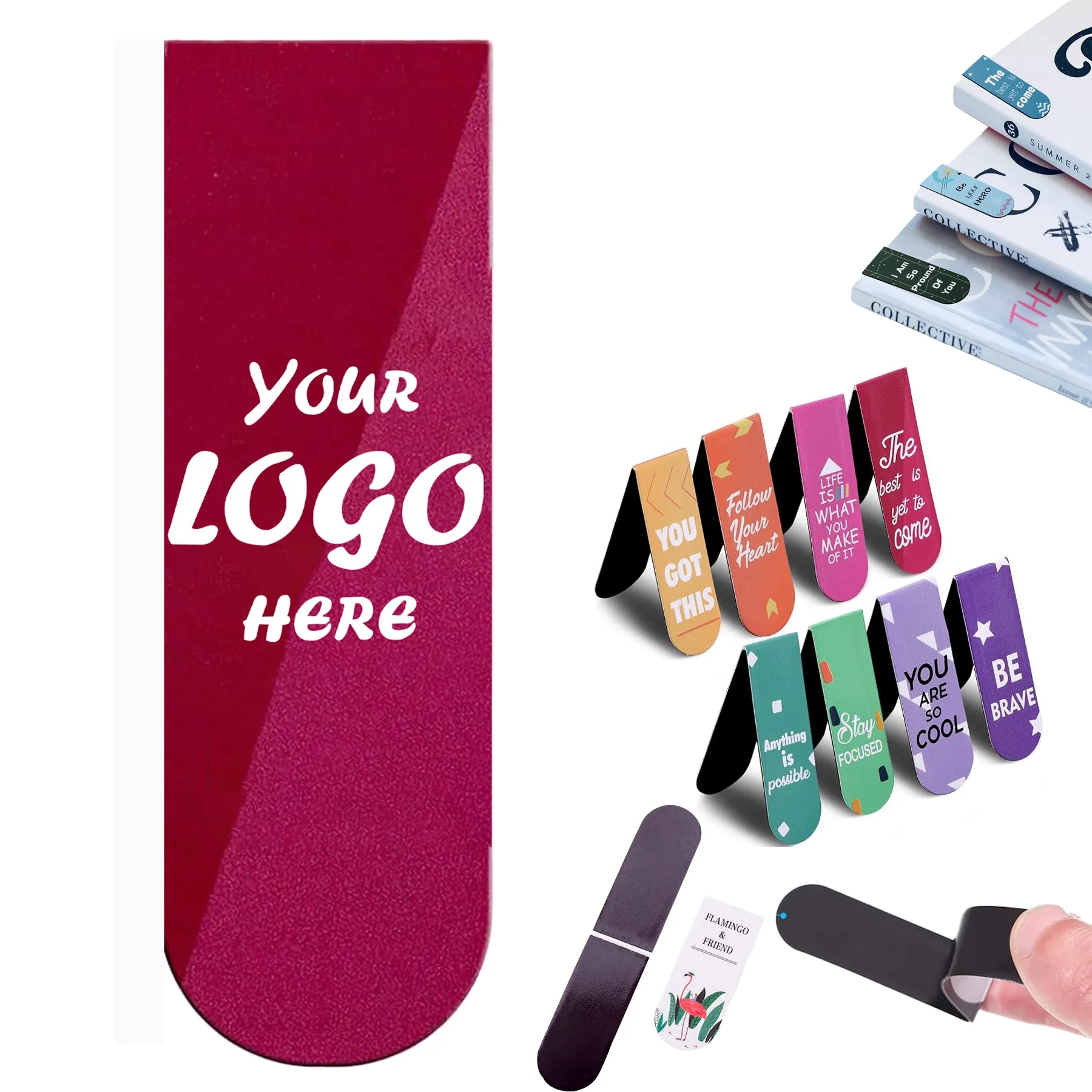Foldable Magnetic Bookmark With Slim Paper Clip Design