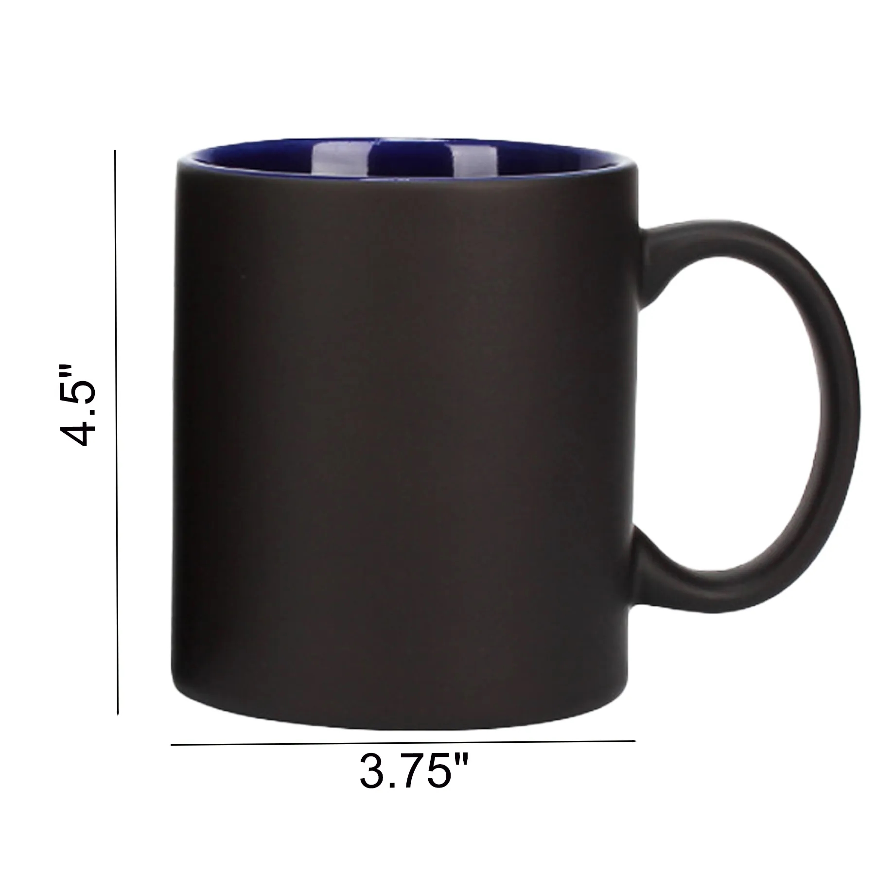 Two-Tone Matte Ceramic Coffee Mug With Color Interior - Image 2