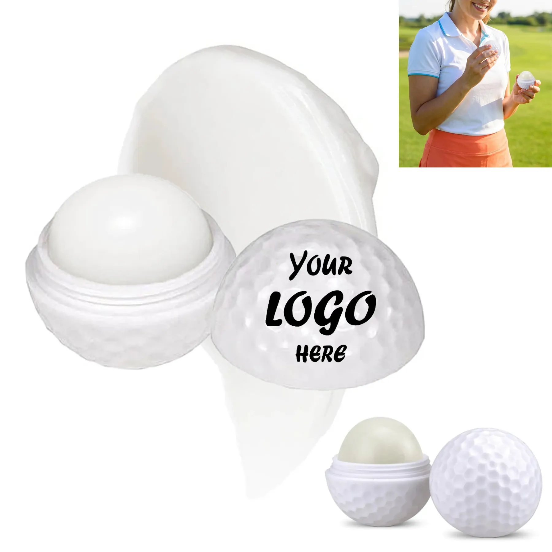 Round Sphere Lip Balm Moisturizer Designed For Club Tourname - Image 2
