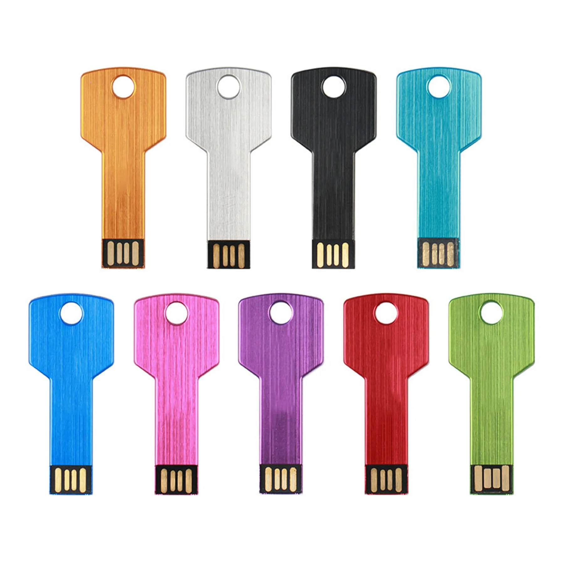 Compact Key Shape USB 2.0 Flash Drive With Metal Body - Image 3