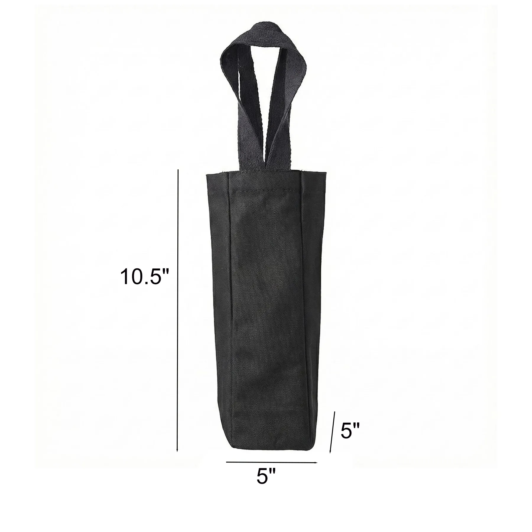 12 Oz Canvas Single Bottle Tote Bag With Side Gusset - Image 2