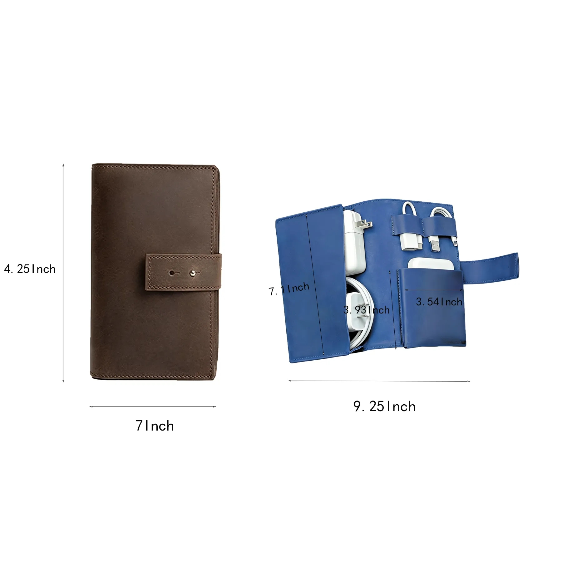 PU Leather Cable Organizer Case For Travel Tech Kits - Image 2