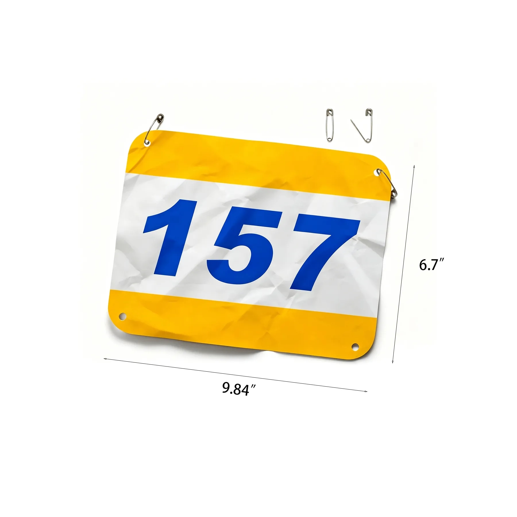 Tear Resistant Race Number Bibs With Safety Pin Set - Image 2