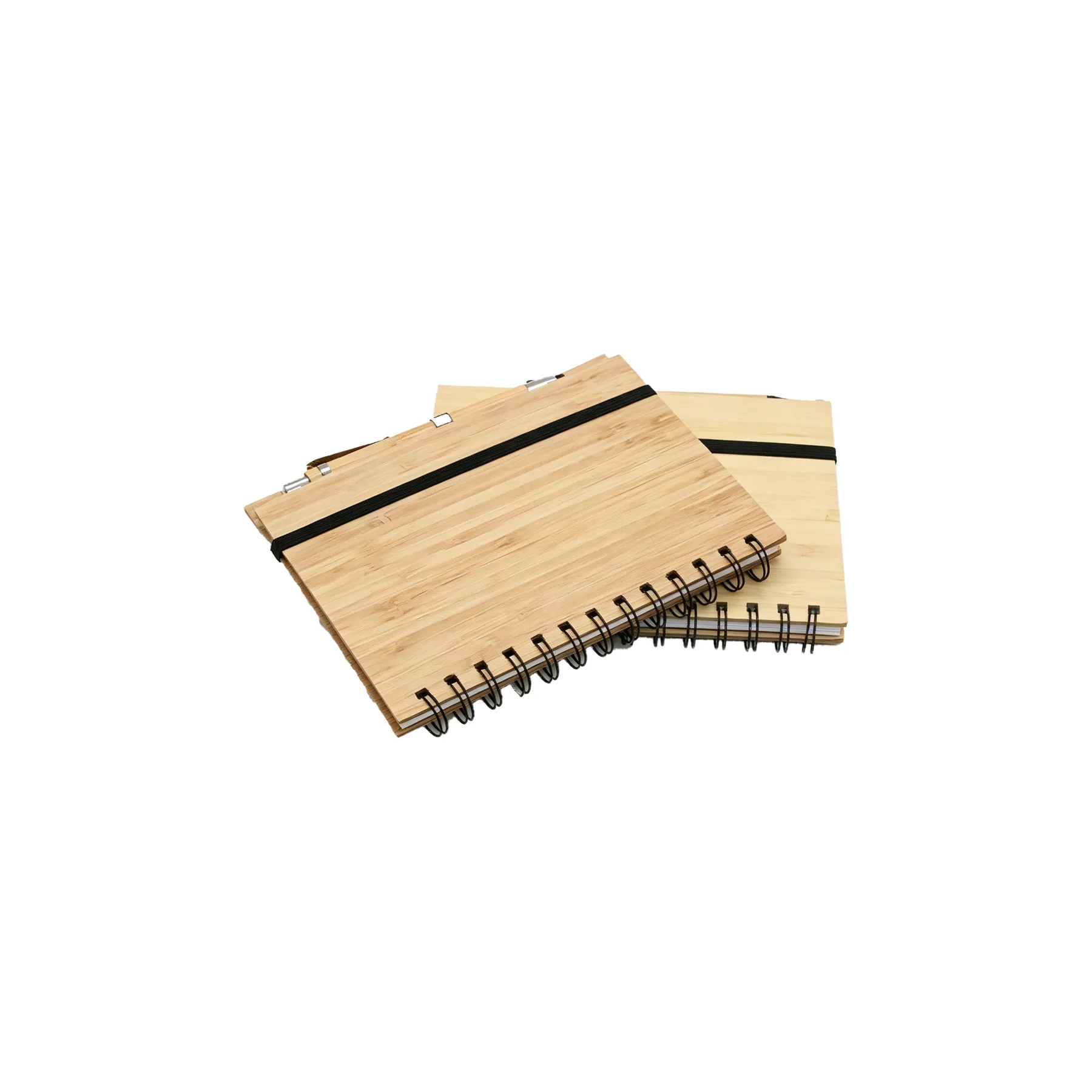 Bamboo Spiral Journal Notebook With Matching Ballpoint Pen - Image 2