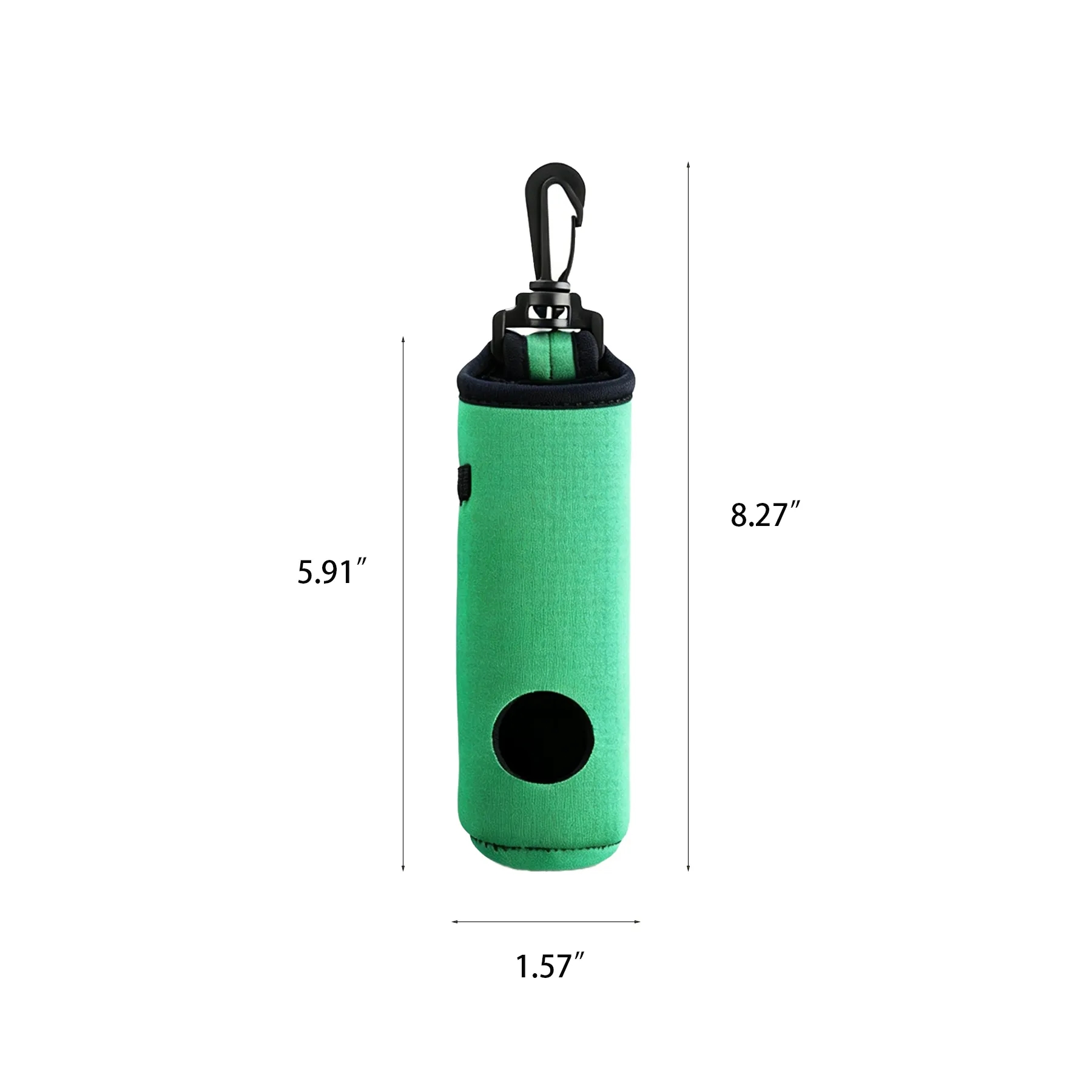 Neoprene Golf Ball Carry Pouch With Belt Clip Holder - Image 2
