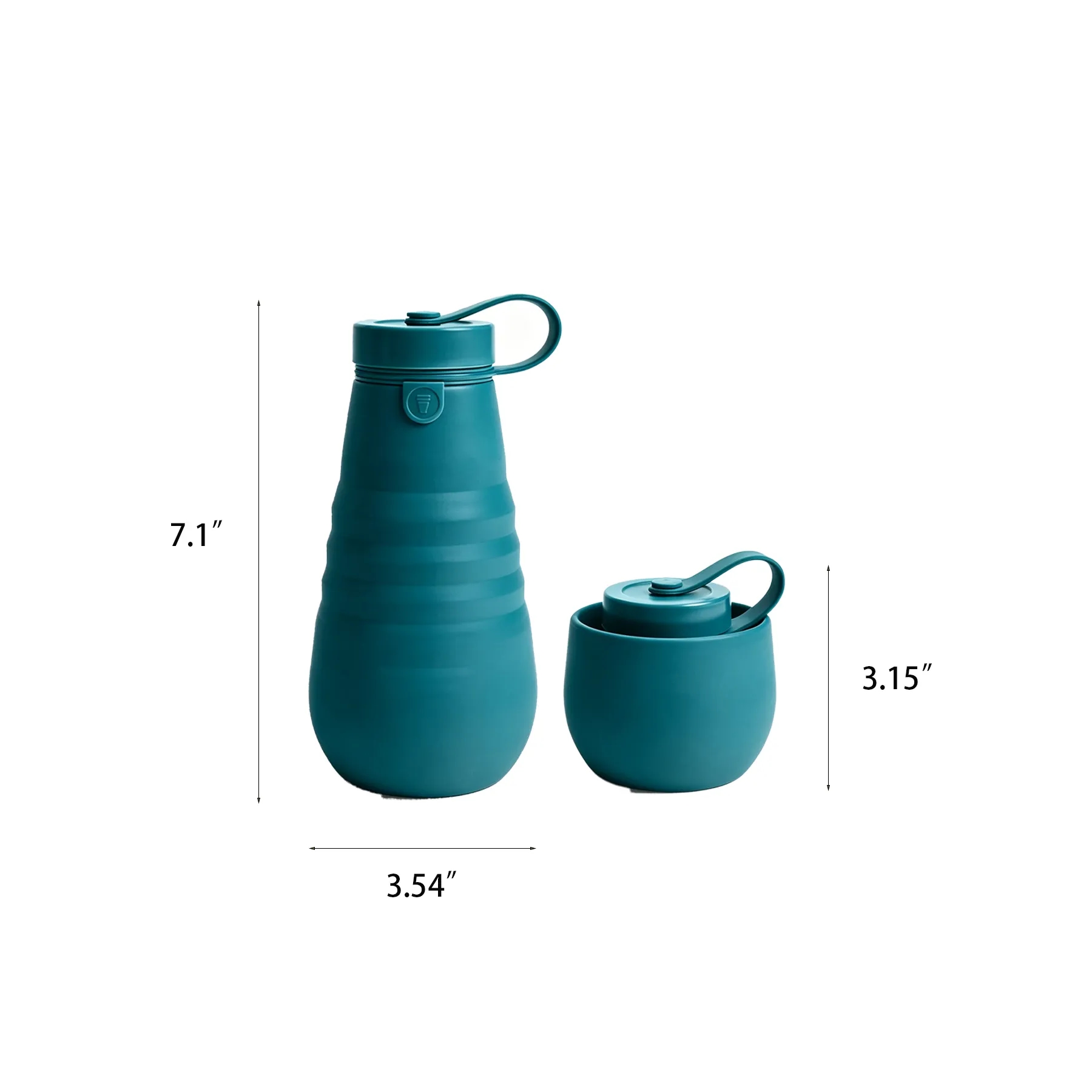 Collapsible 20 Oz Silicone Water Bottle For Travel - Image 2