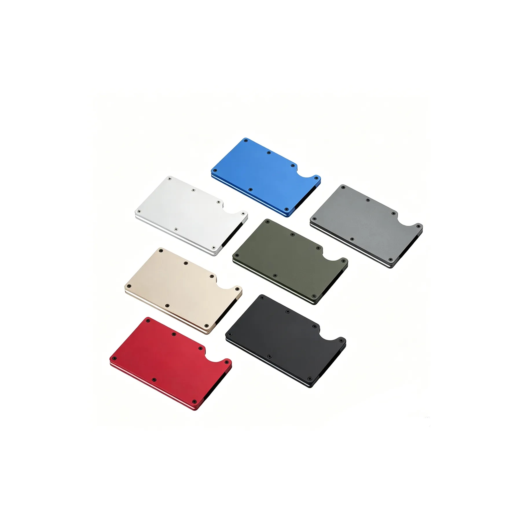 Slim RFID Blocking Metal Wallet With Cash Money Clip - Image 3