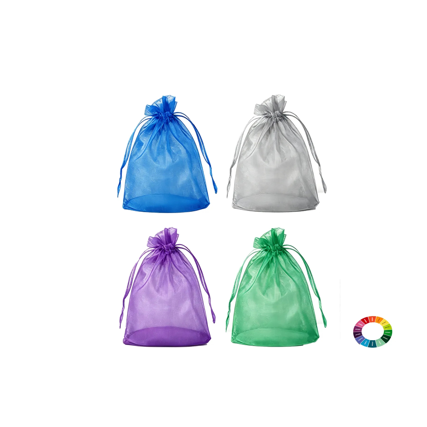 Sheer Organza Drawstring Gift Bag For Jewelry Favors - Image 3