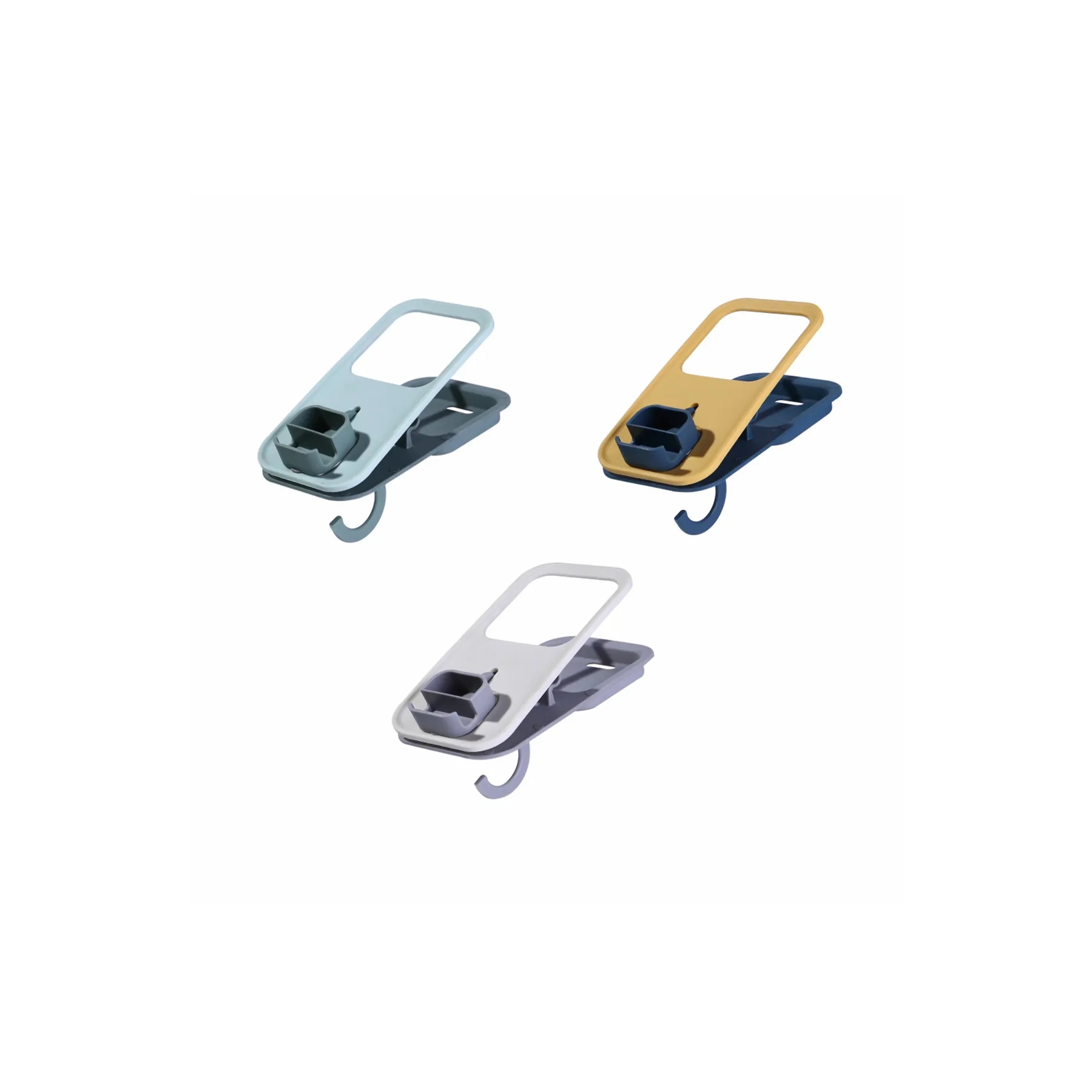 Clip-On Desk Cup Holder With Utility Hook Rack - Image 3