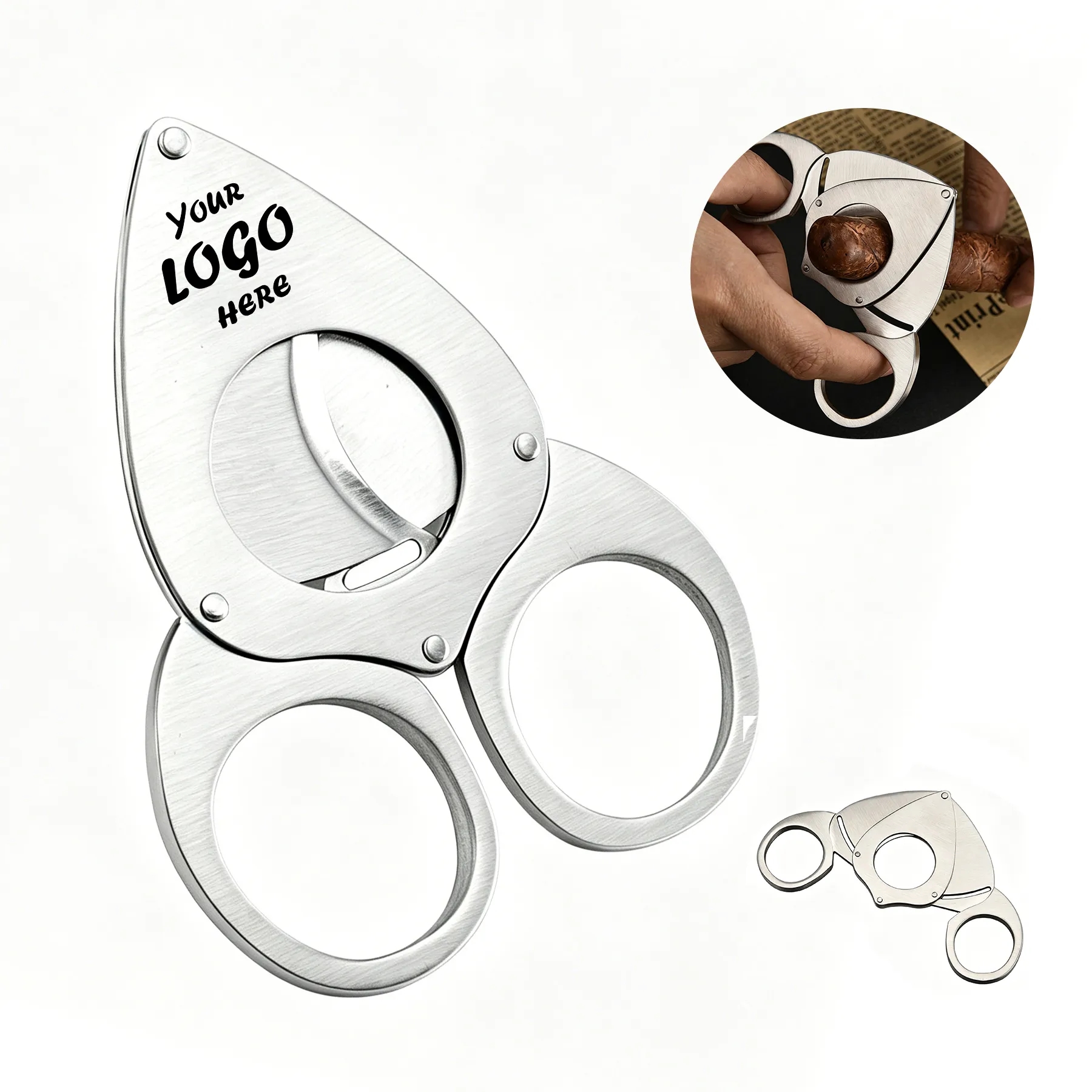 Stainless Steel Cigar Cutter Scissors With Sharp Blades