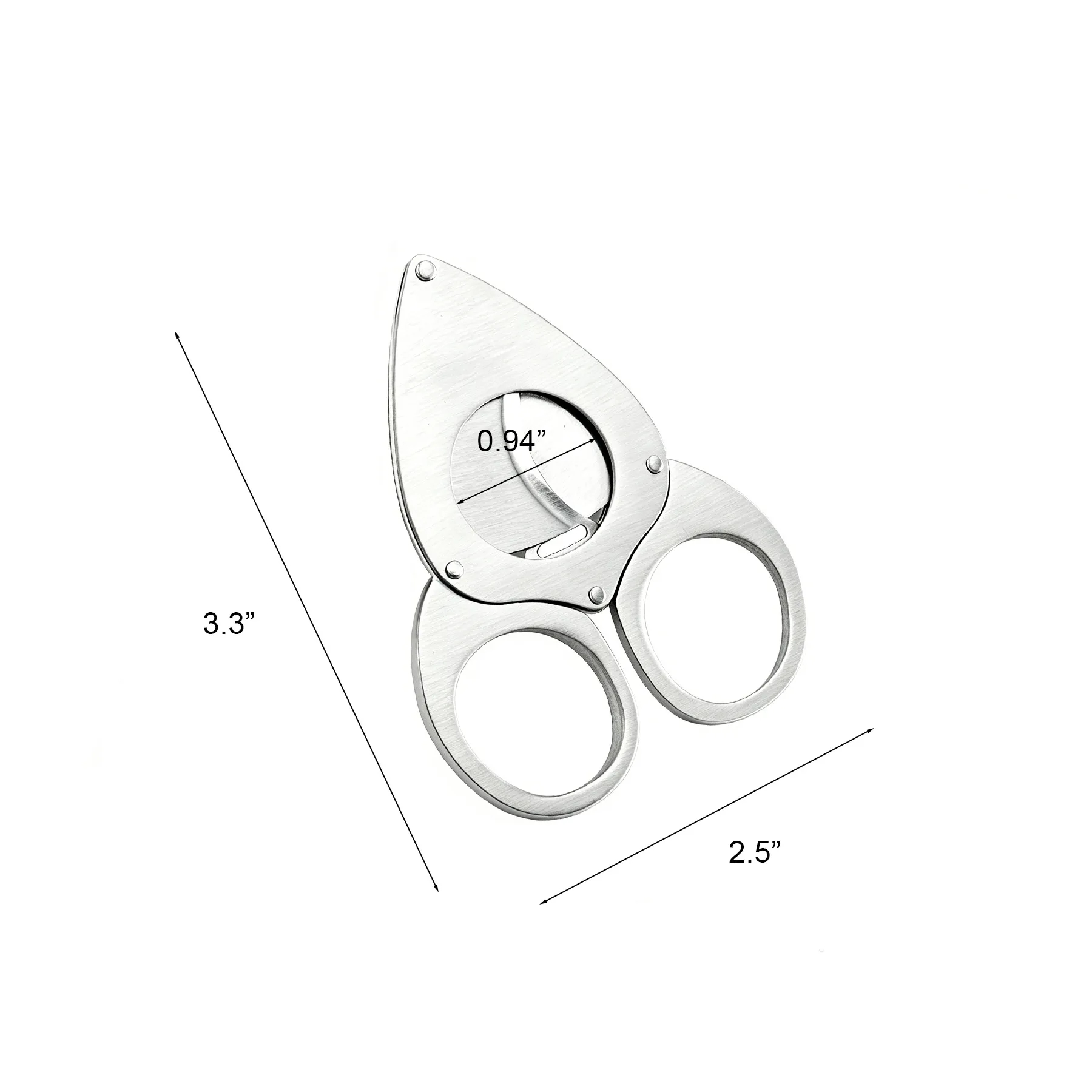 Stainless Steel Cigar Cutter Scissors With Sharp Blades - Image 2