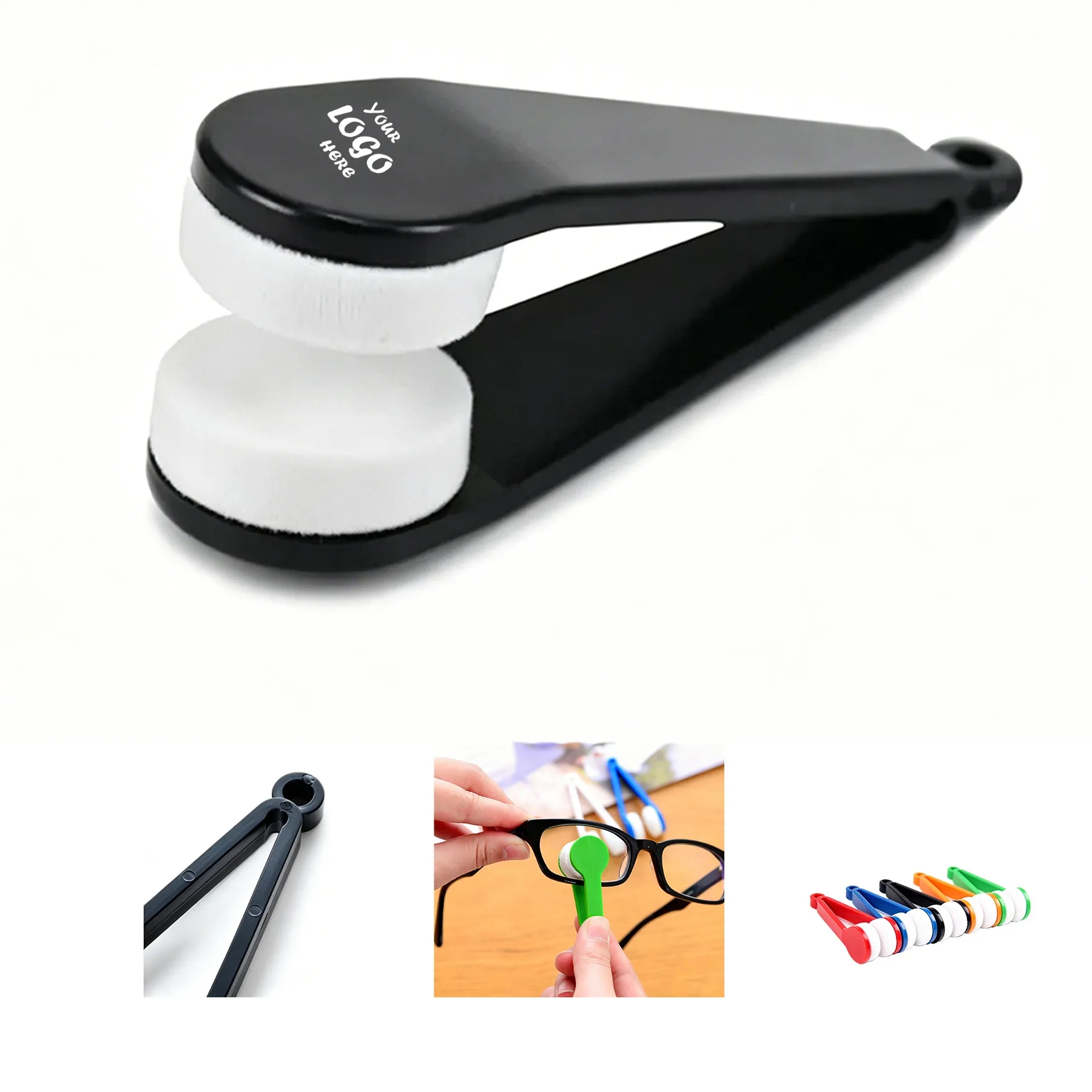 Portable Eyeglass Cleaning Clip For Travel Cases And Bags