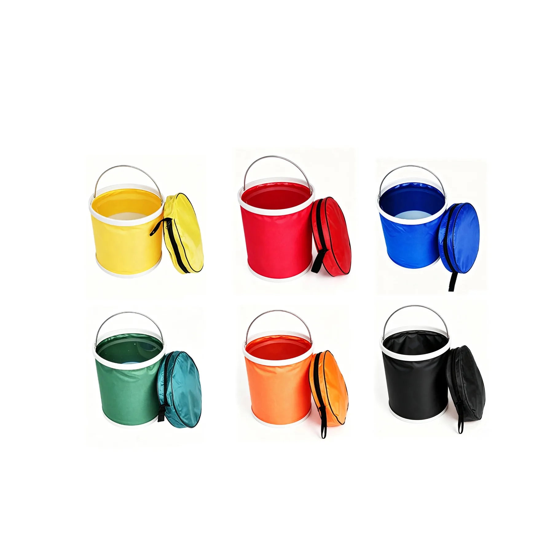 11L Folding Oxford Water Bucket With Handle For Camping - Image 3