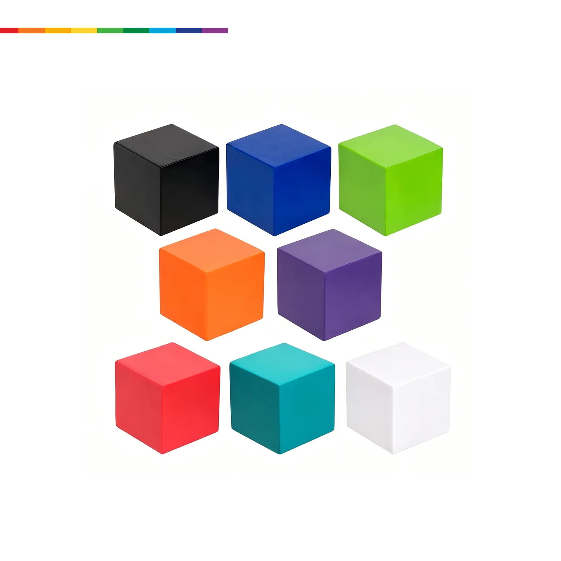 Classic PU Foam Cube Stress Reliever For Logo Printing - Image 3