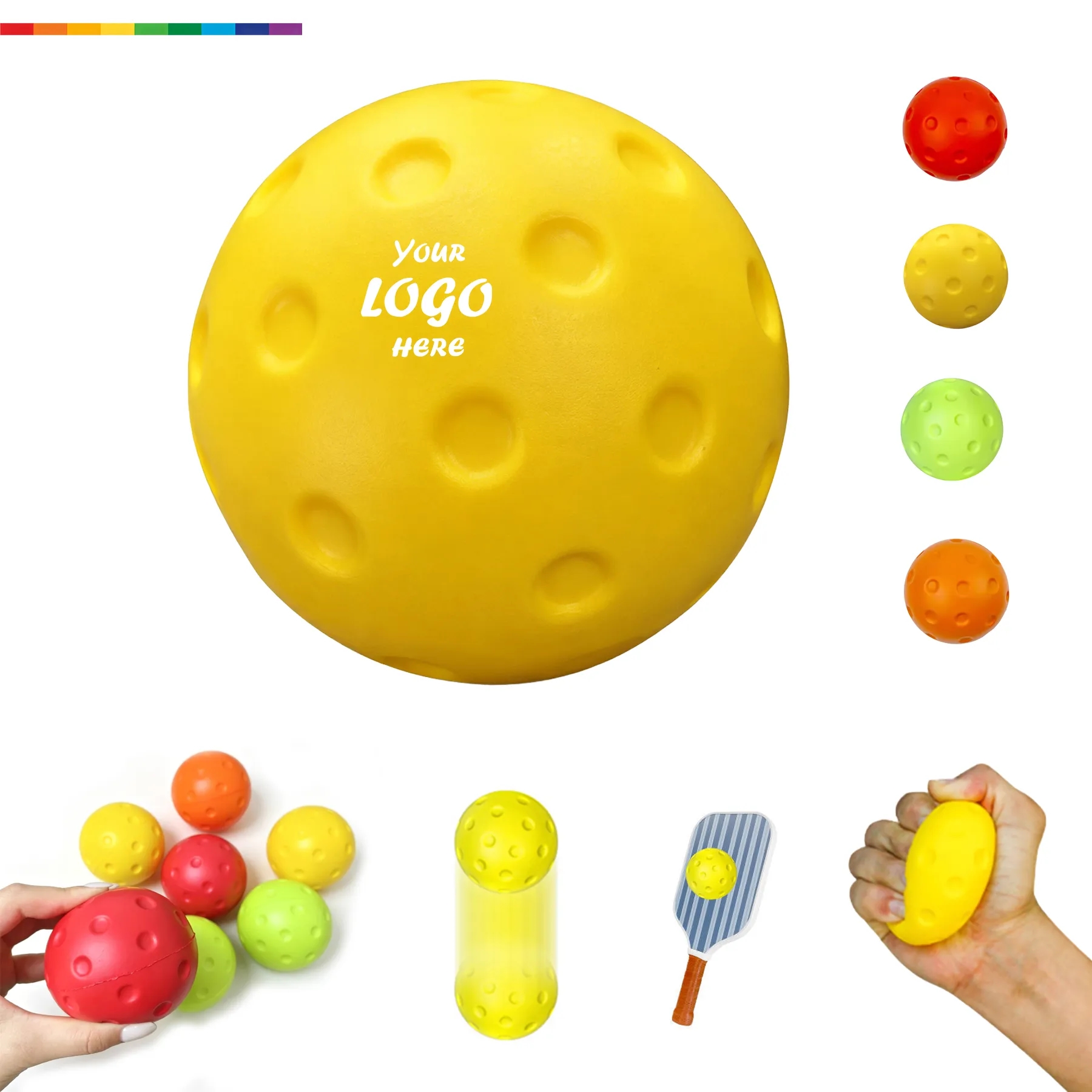 Pickleball PU Foam Stress Reliever Ball For Sports Events
