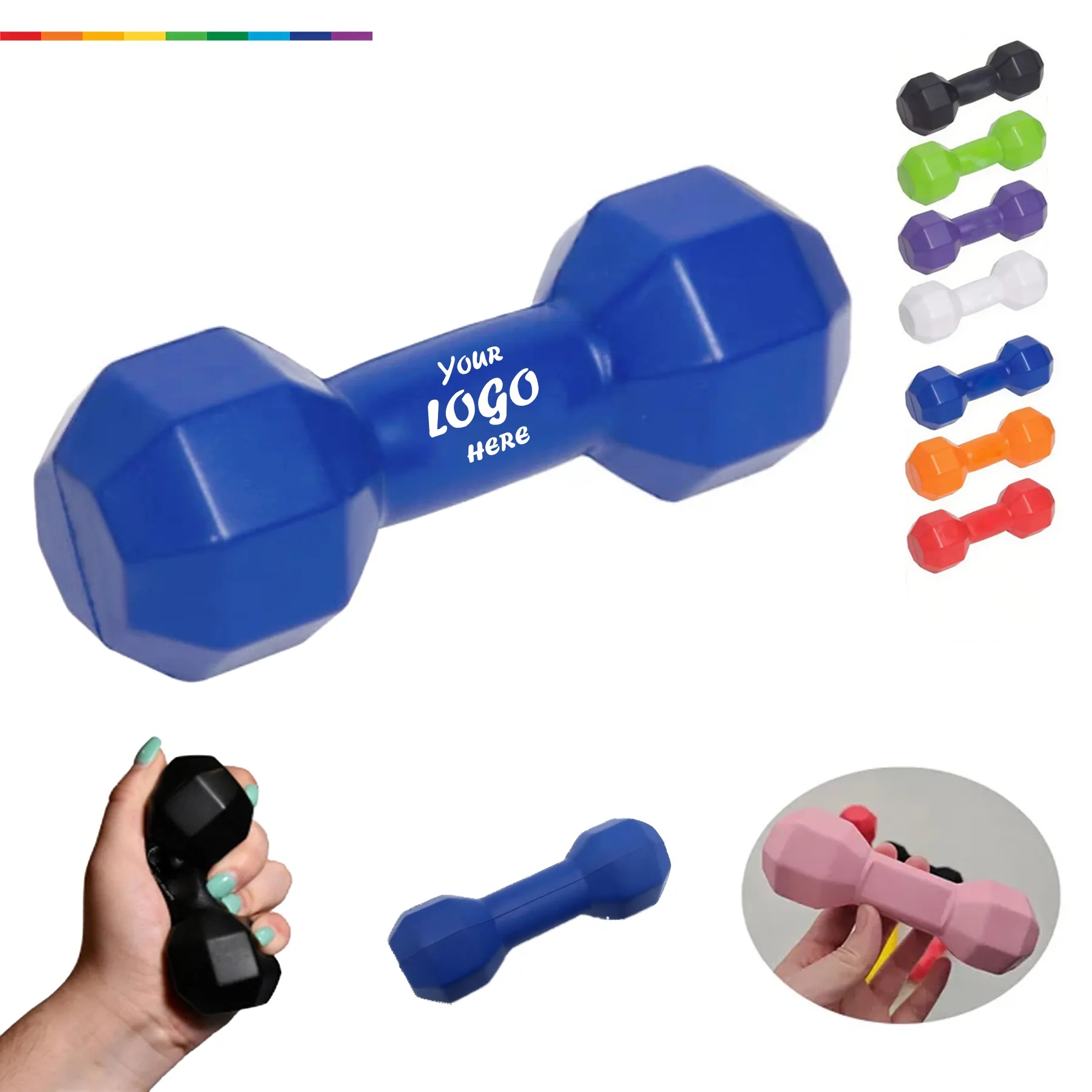 Dumbbell PU Foam Stress Reliever For Fitness Brands