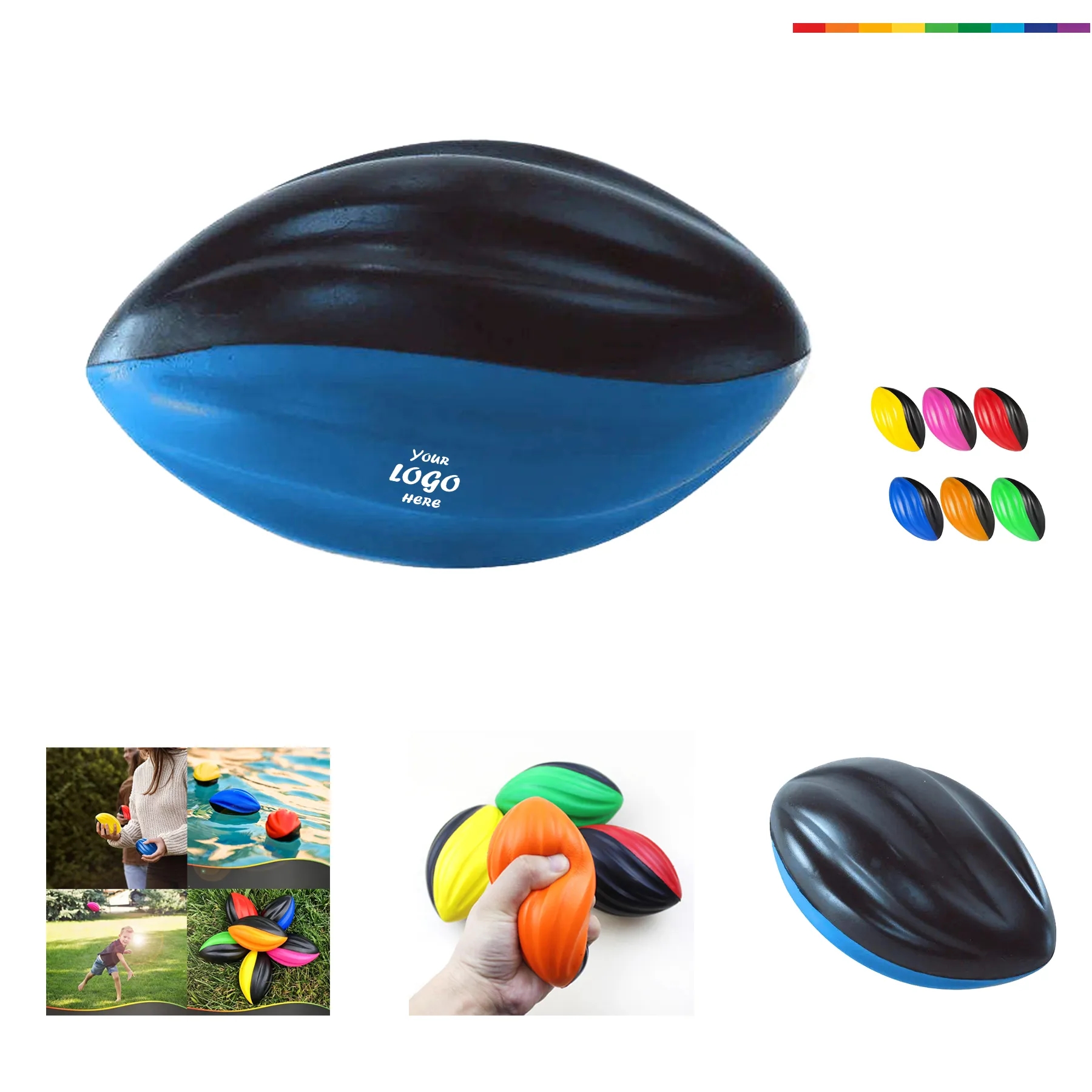 Spiral Football PU Foam Stress Reliever For Sports