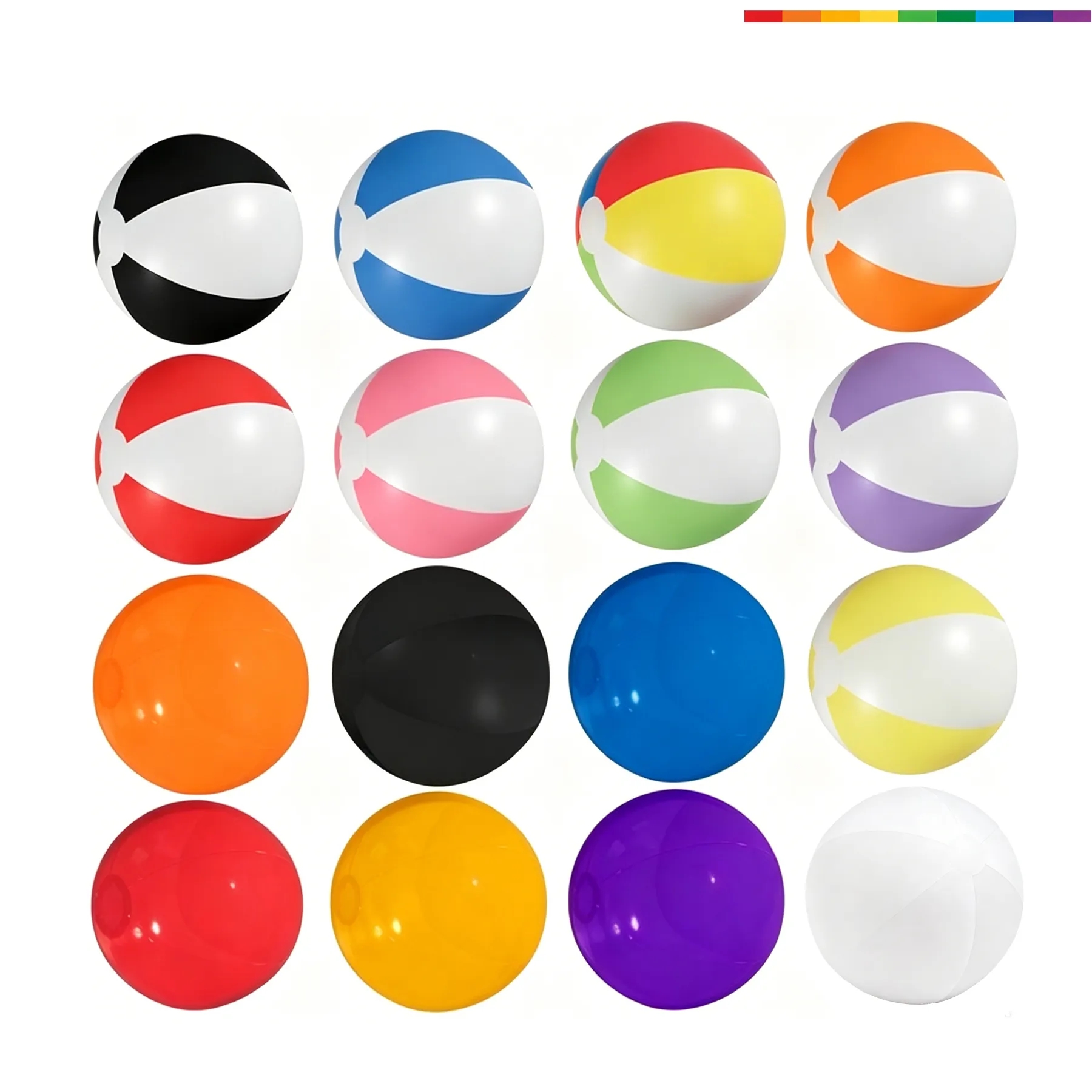 Rainbow PVC Beach Ball For Summer Pool Events - Image 3